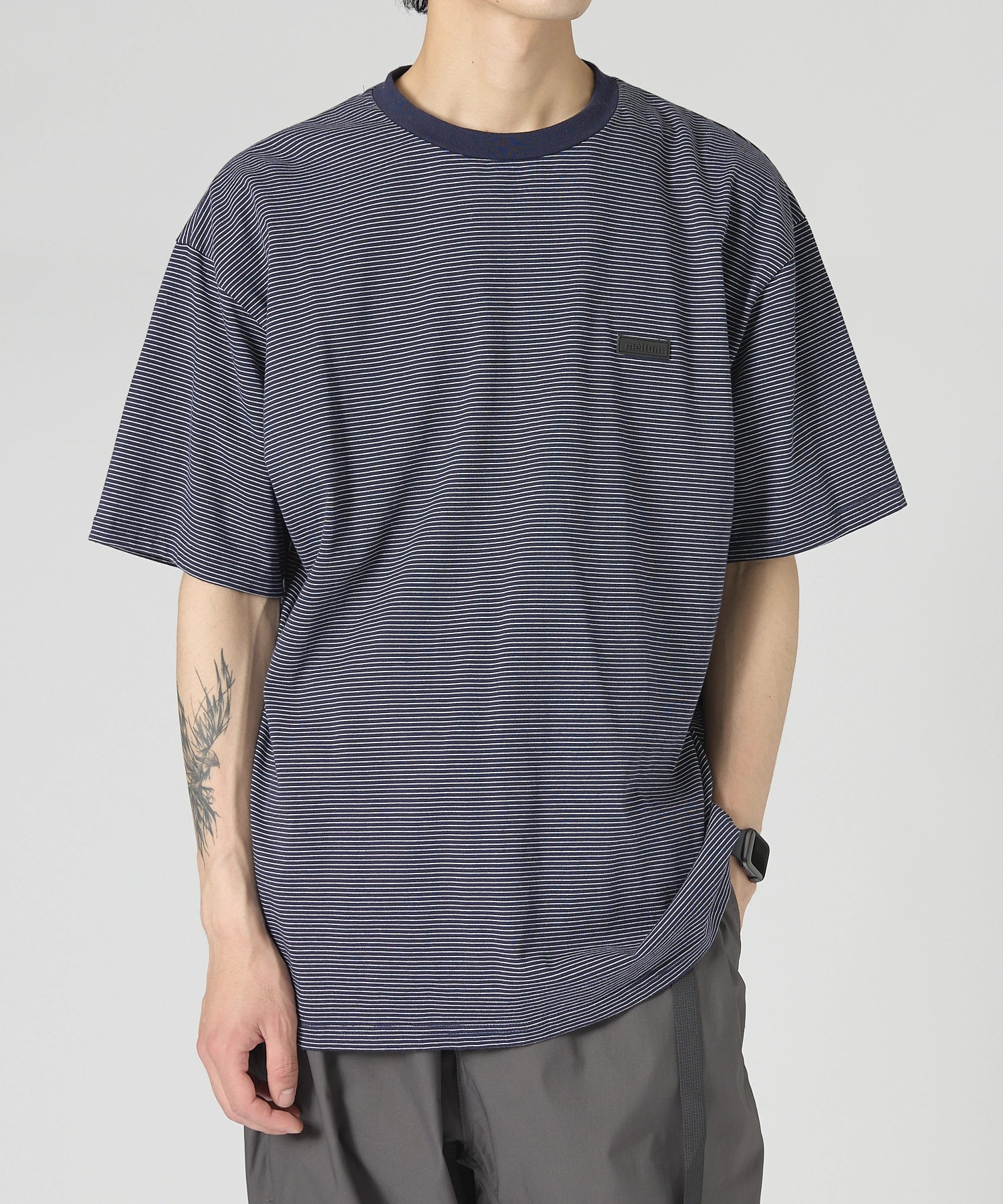 BORDER S/S T-SHIRT【NAVY】