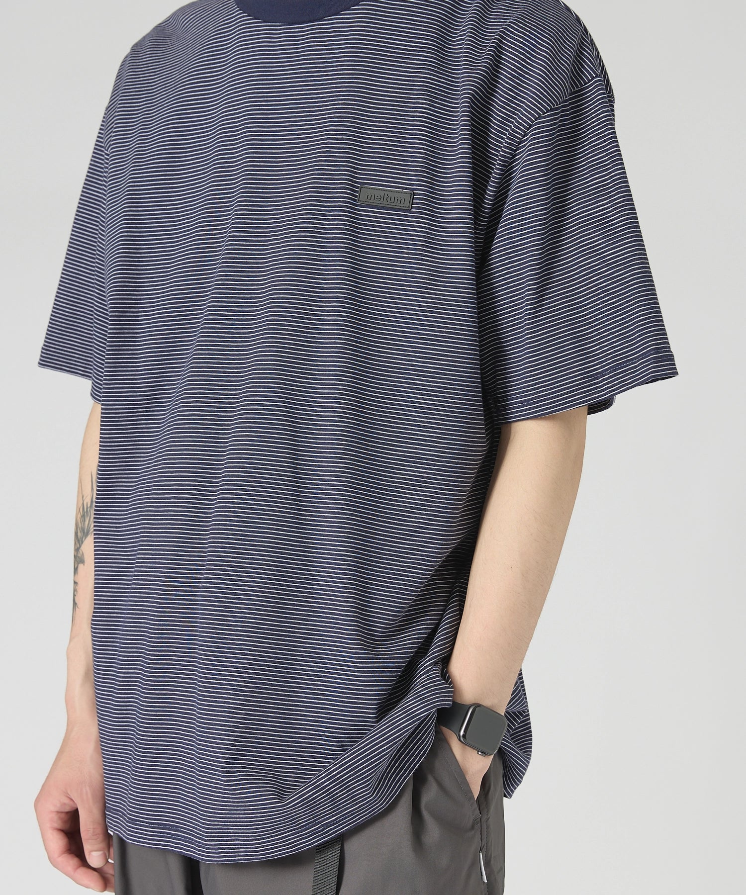 BORDER S/S T-SHIRT【NAVY】