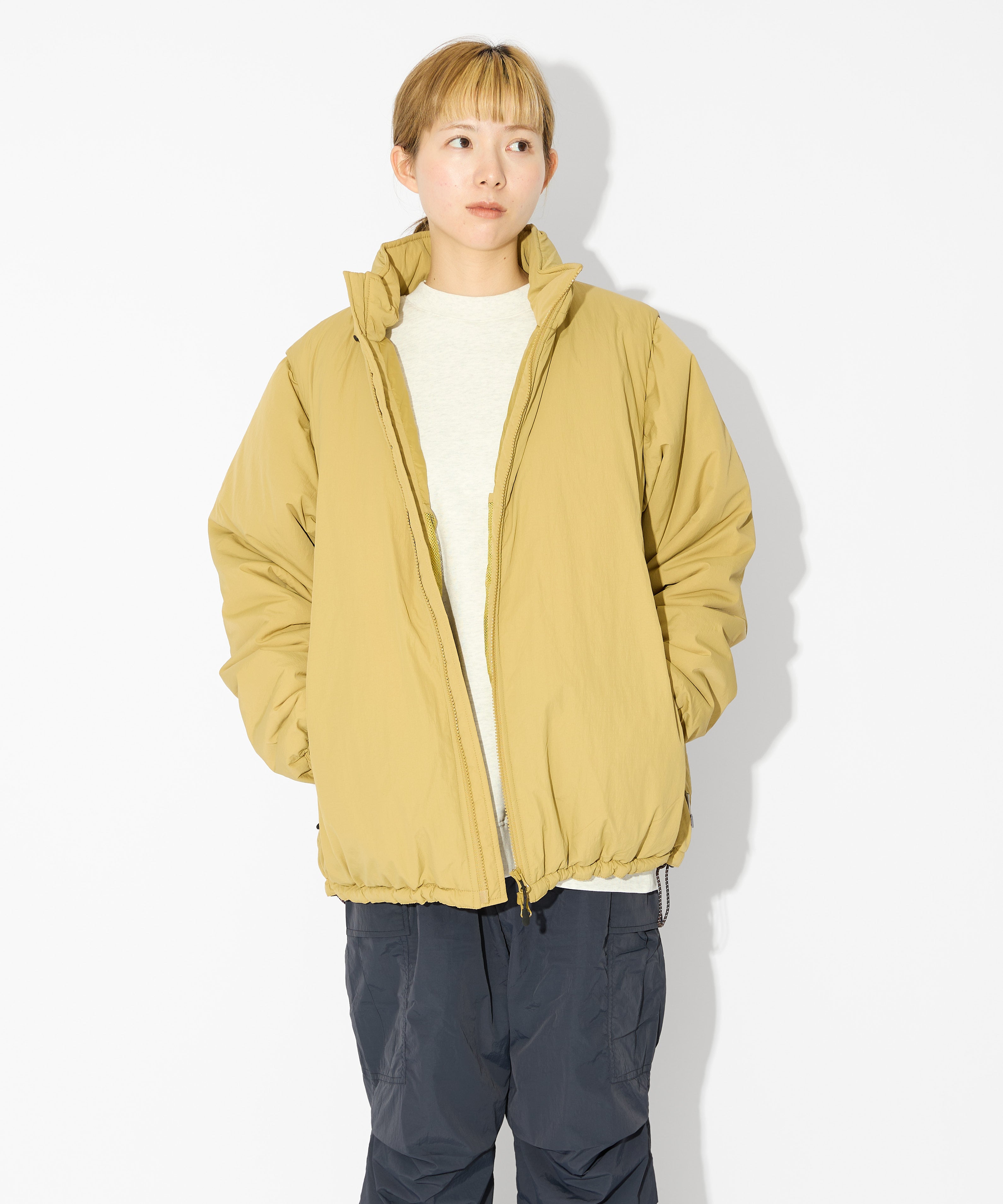 ［2024.11.08 FRI 18:00~ INSTOCK］×WILDTHINGS DETACHABLE PADDING BLOUSON【KHAKI】