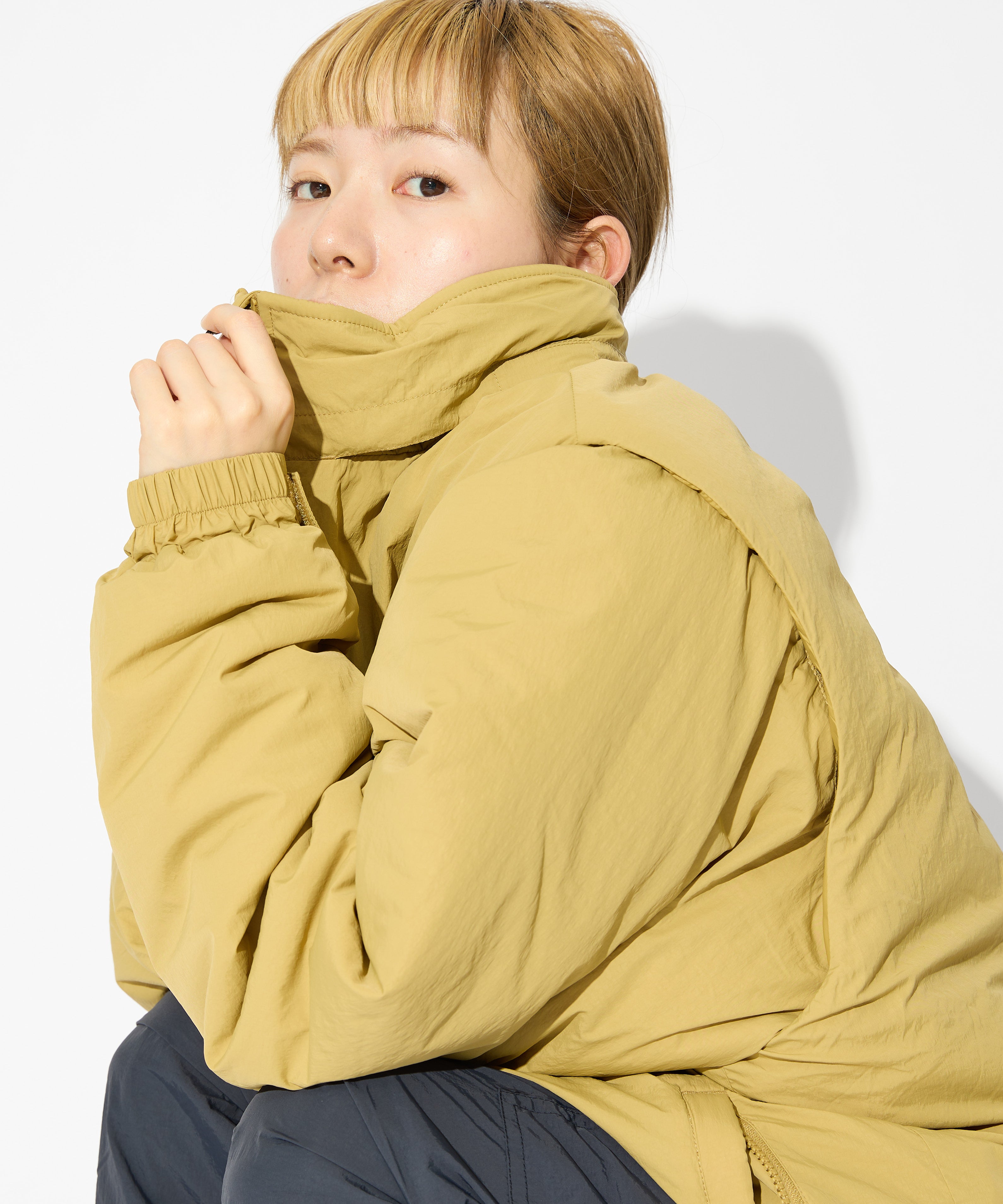 ［2024.11.08 FRI 18:00~ INSTOCK］×WILDTHINGS DETACHABLE PADDING BLOUSON【KHAKI】