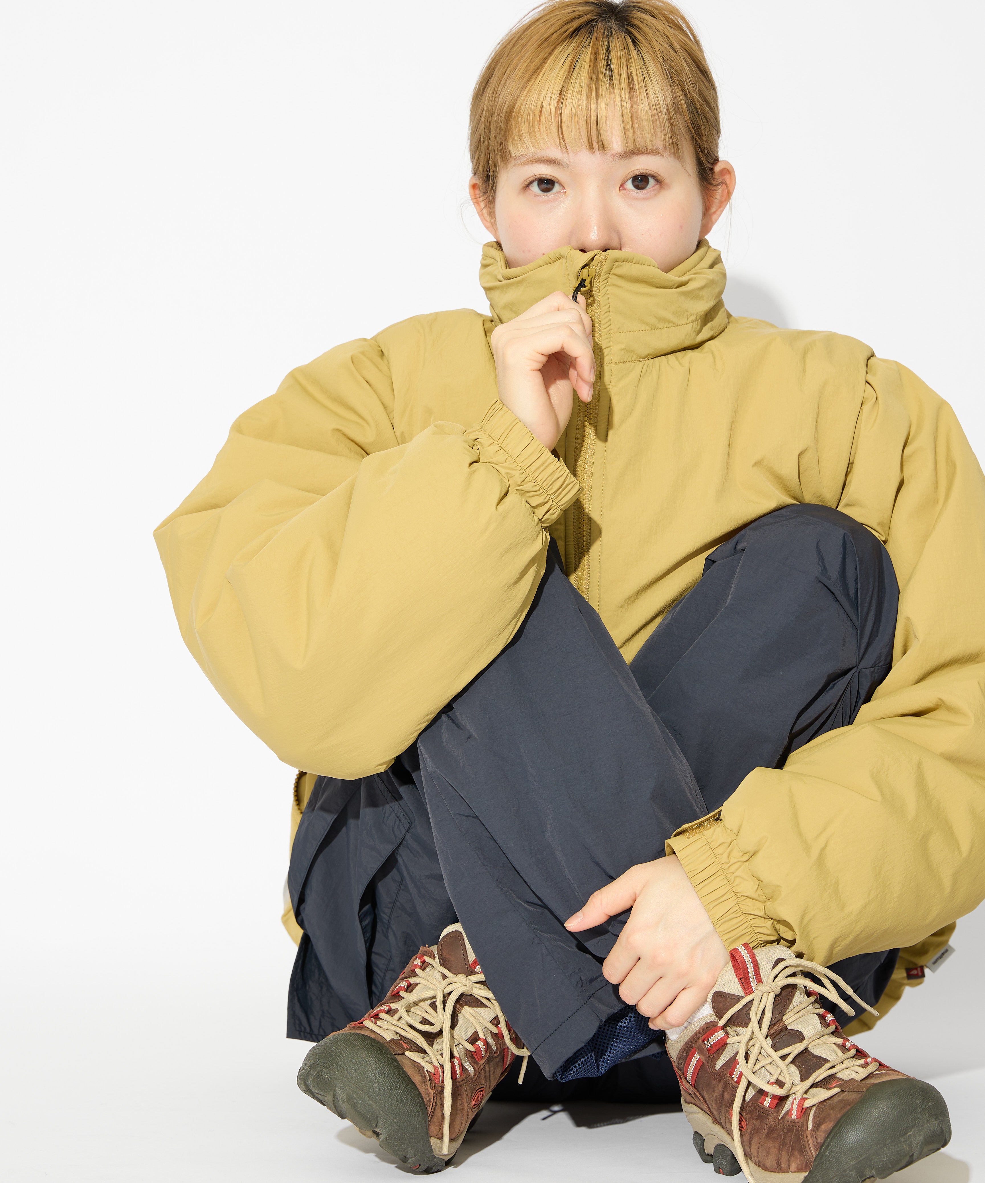 ［2024.11.08 FRI 18:00~ INSTOCK］×WILDTHINGS DETACHABLE PADDING BLOUSON【KHAKI】