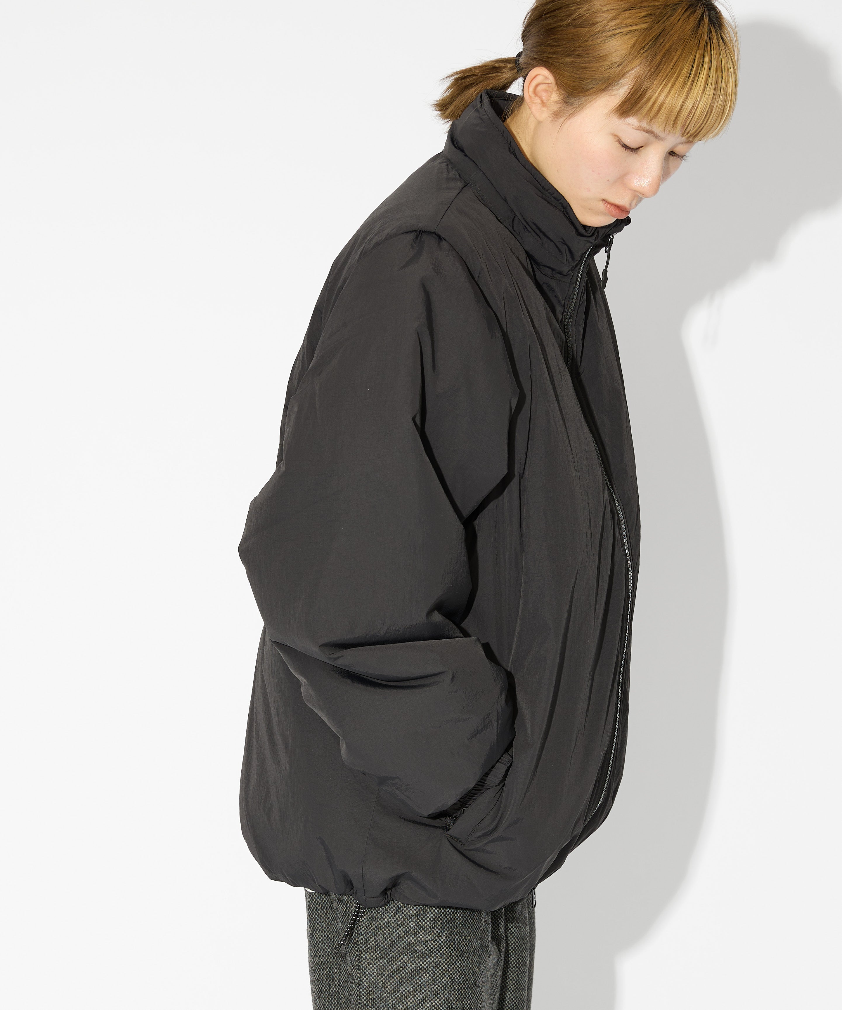 ［2024.11.08 FRI 18:00~ INSTOCK］×WILDTHINGS DETACHABLE PADDING BLOUSON【BLACK】