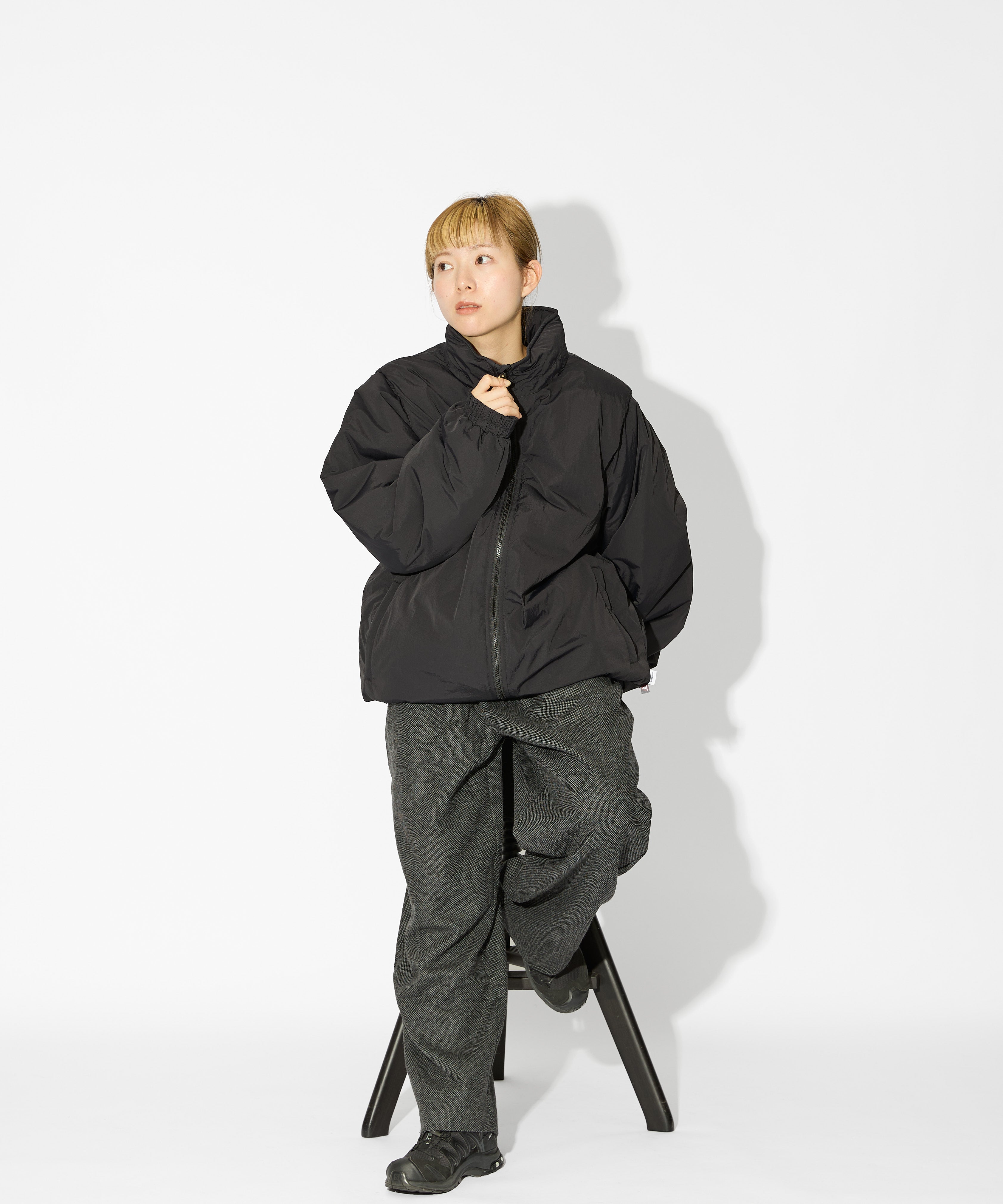 ［2024.11.08 FRI 18:00~ INSTOCK］×WILDTHINGS DETACHABLE PADDING BLOUSON【BLACK】