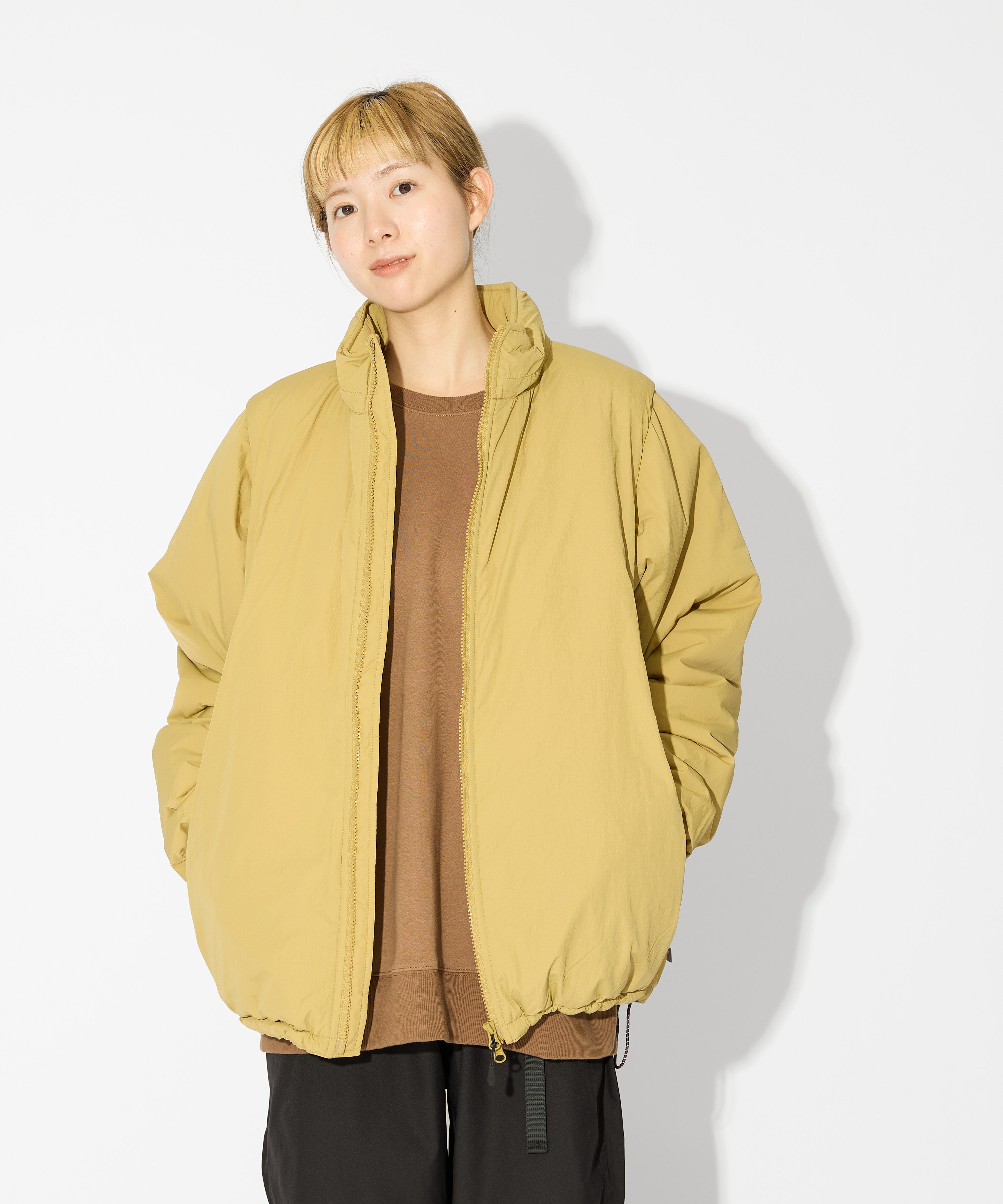 ［2024.11.08 FRI 18:00~ INSTOCK］×WILDTHINGS DETACHABLE PADDING BLOUSON【KHAKI】