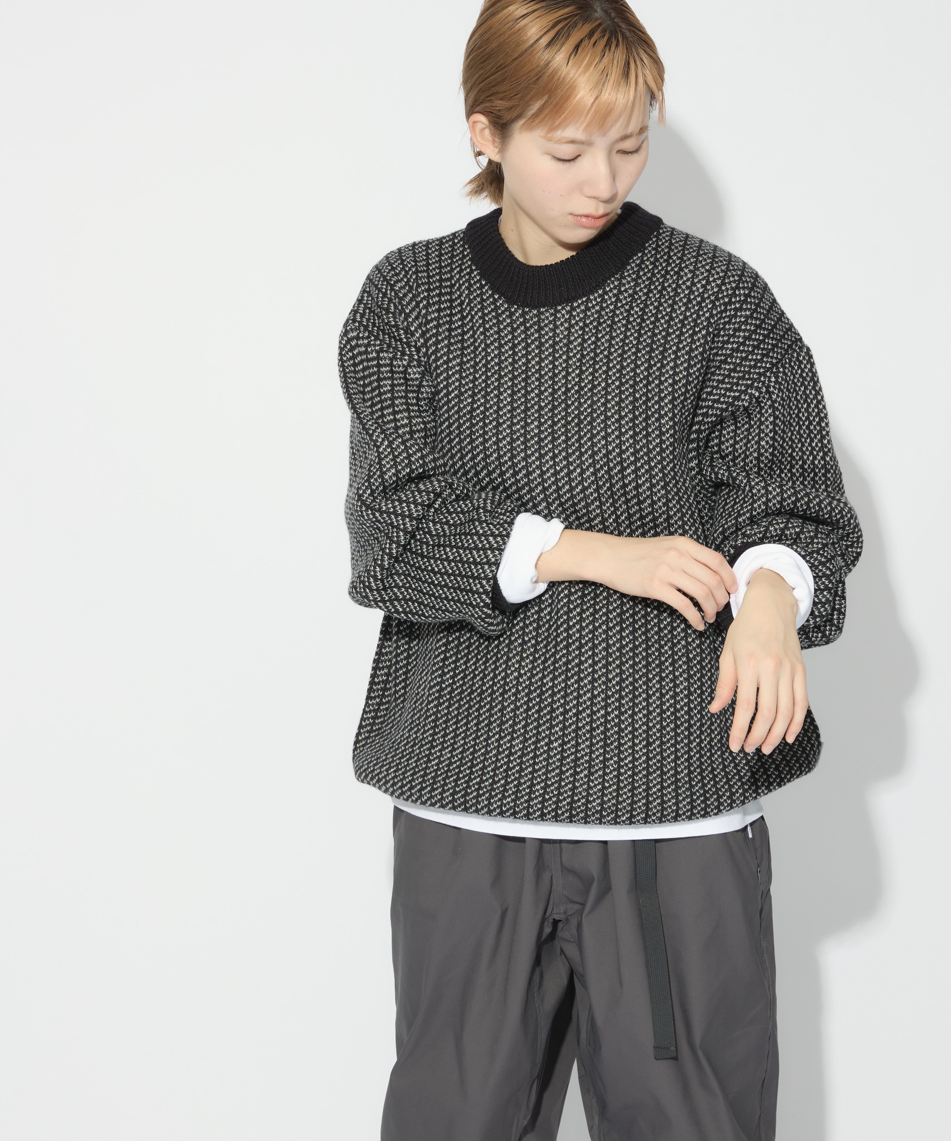 BIRDSEYE KNIT【BLACK】