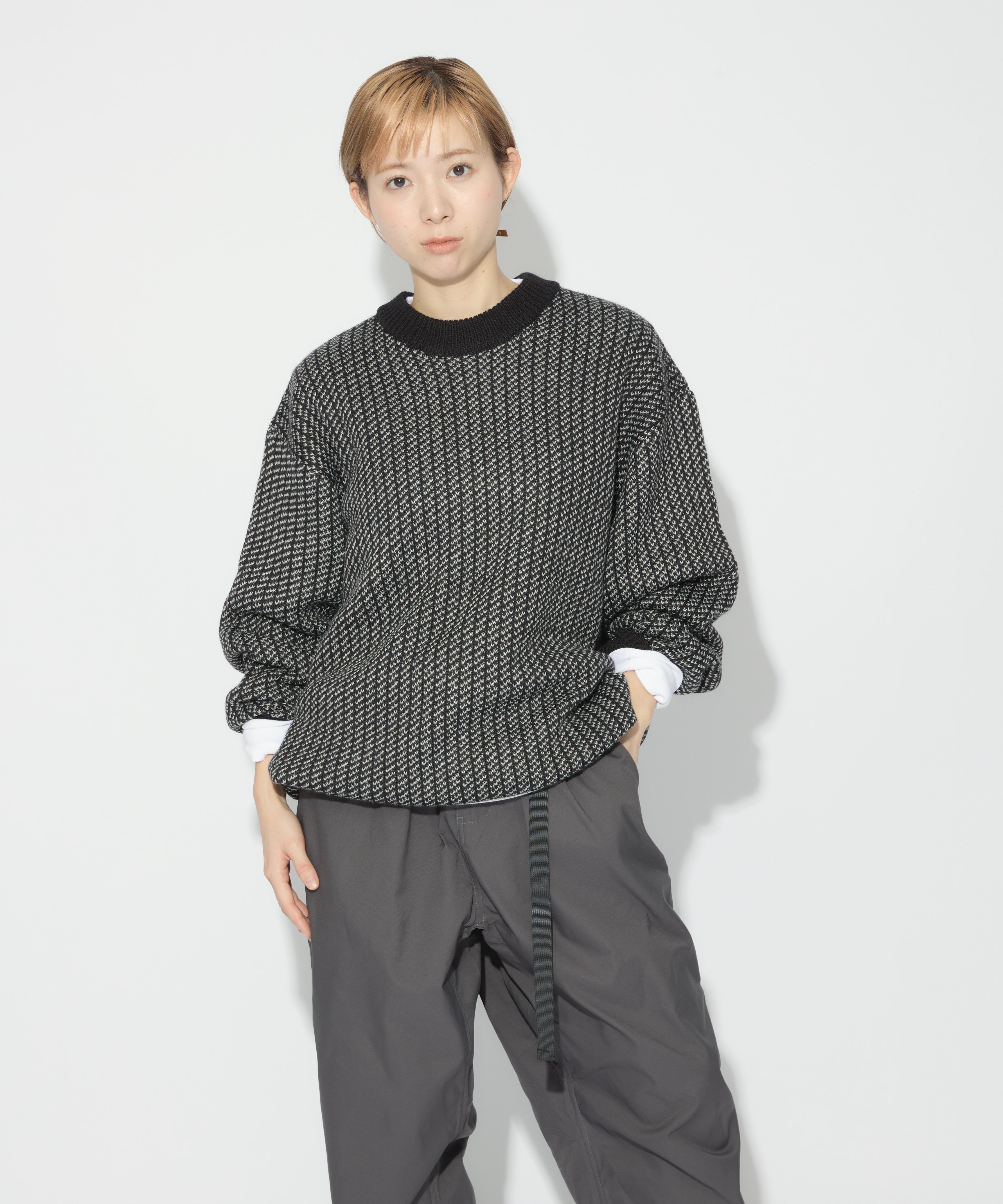 BIRDSEYE KNIT【BLACK】