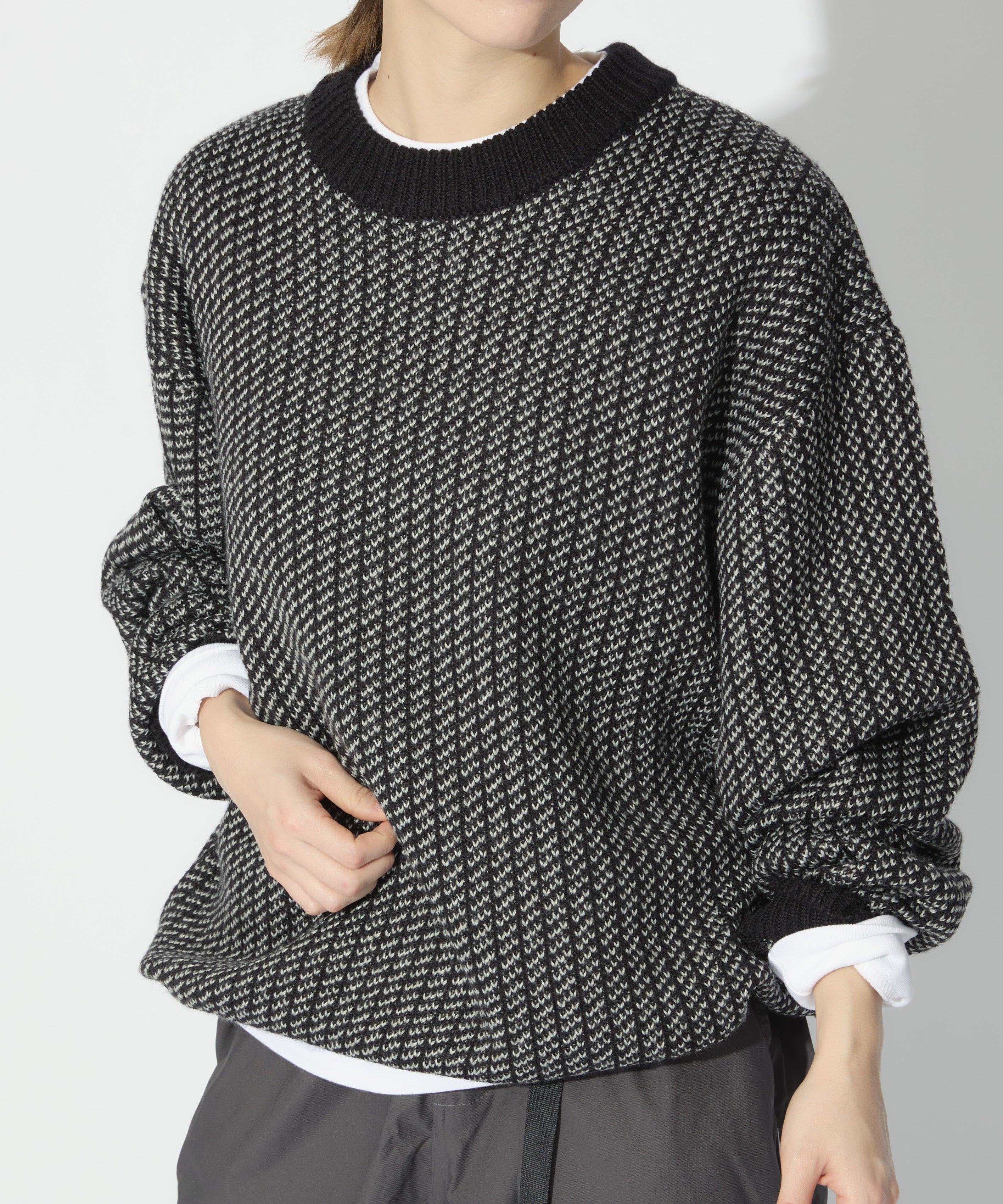 BIRDSEYE KNIT【BLACK】