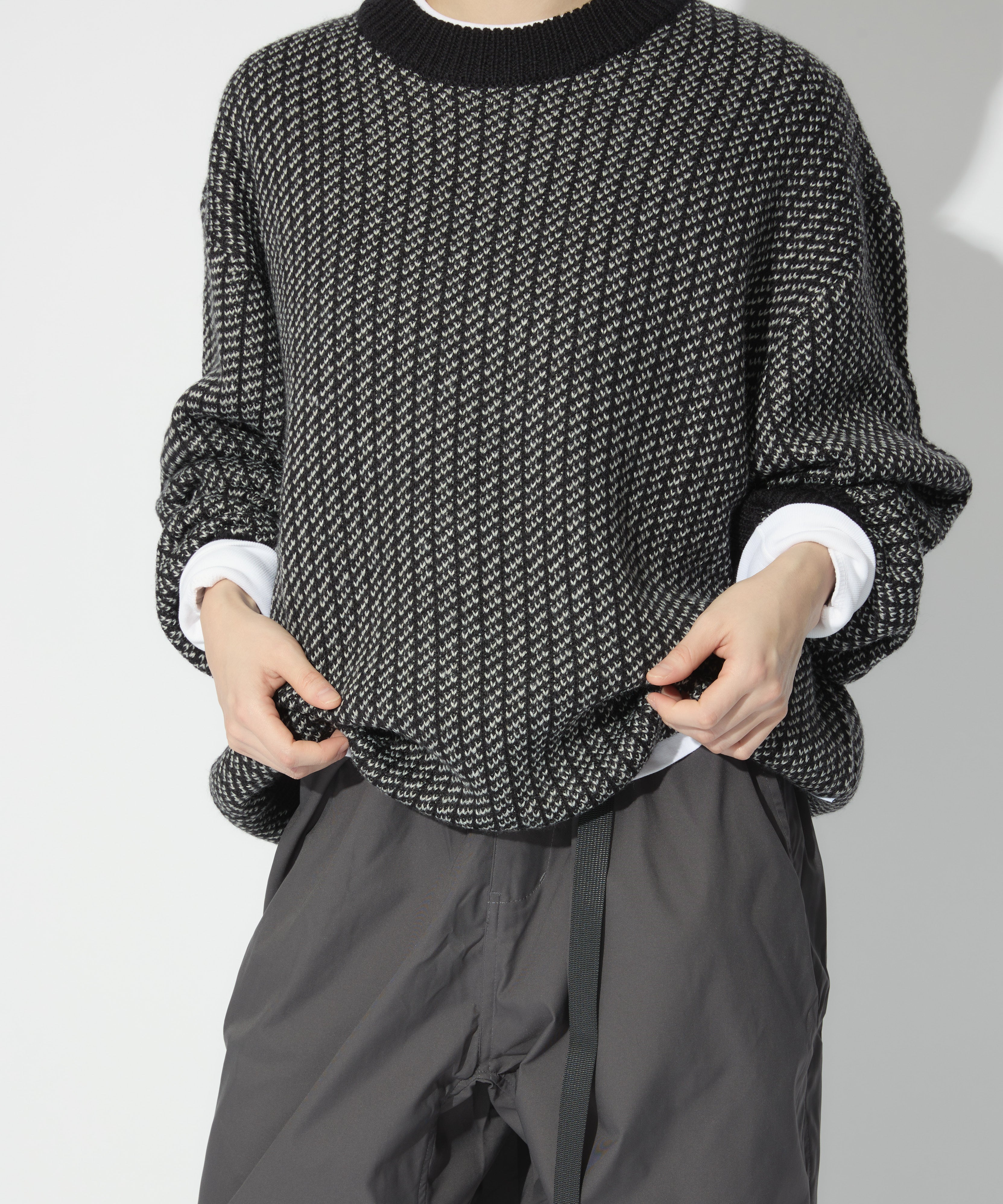 BIRDSEYE KNIT【BLACK】