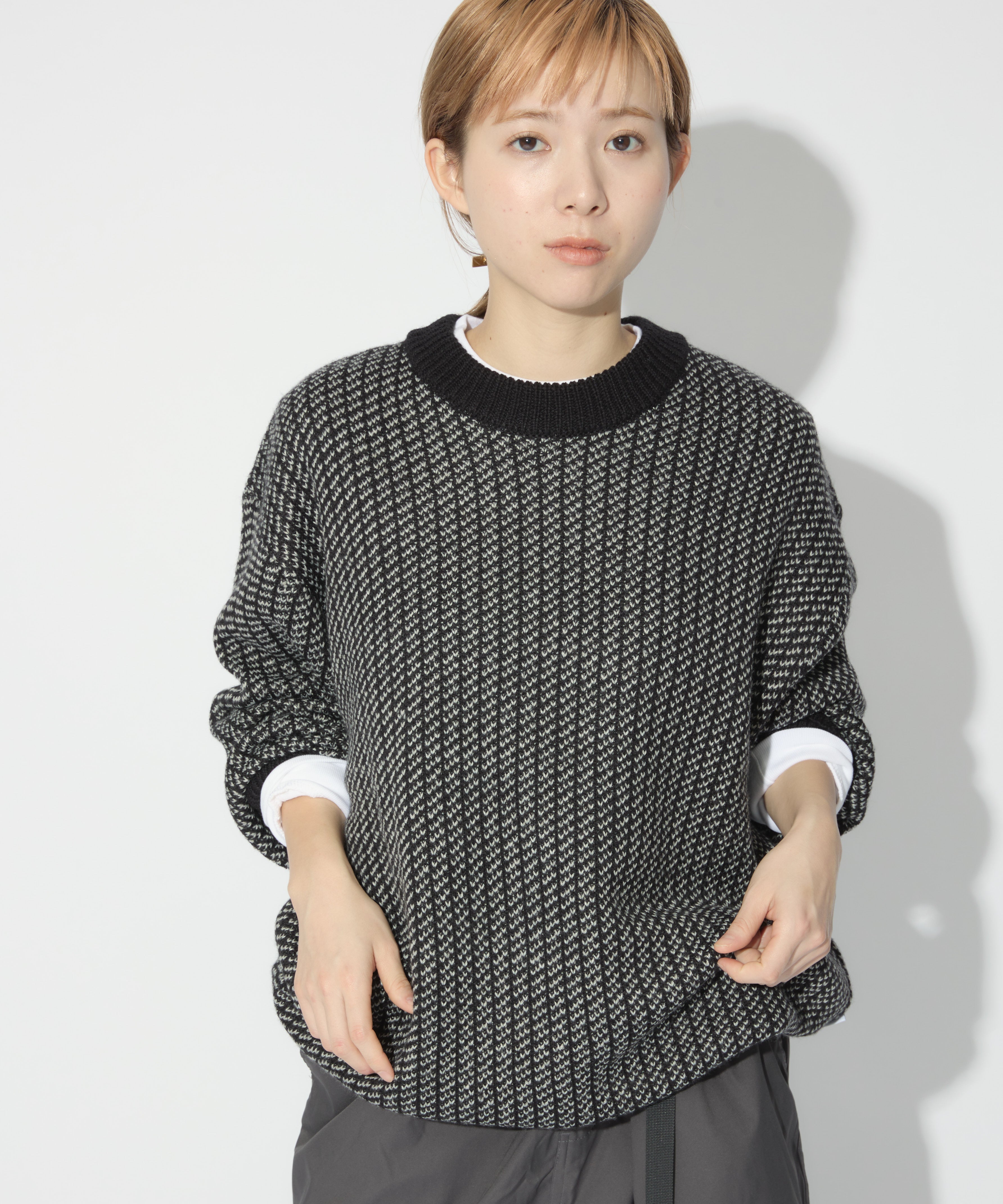 BIRDSEYE KNIT【BLACK】