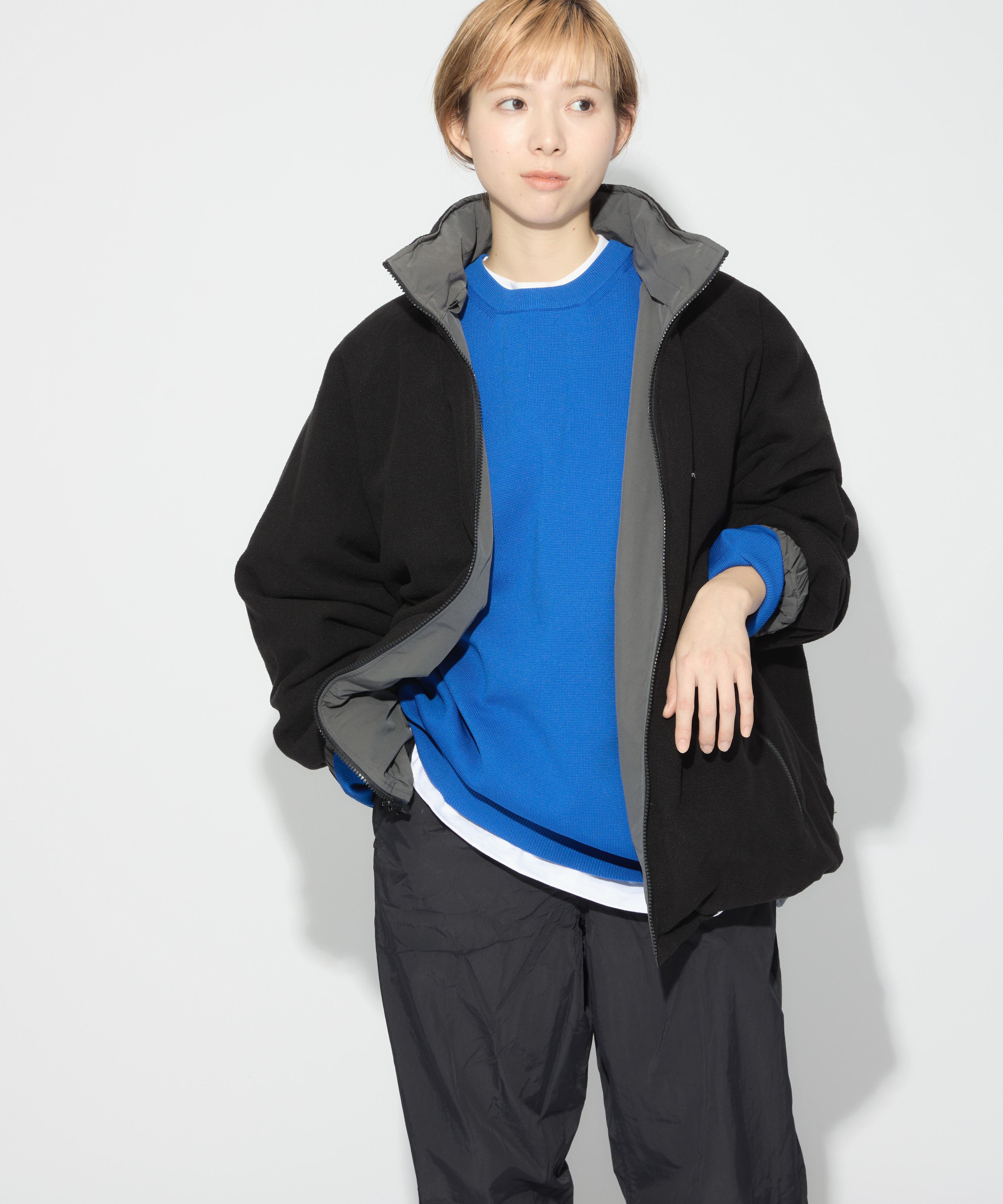 REVERSIBLE CITY BLOUSON【CHARCOAL】