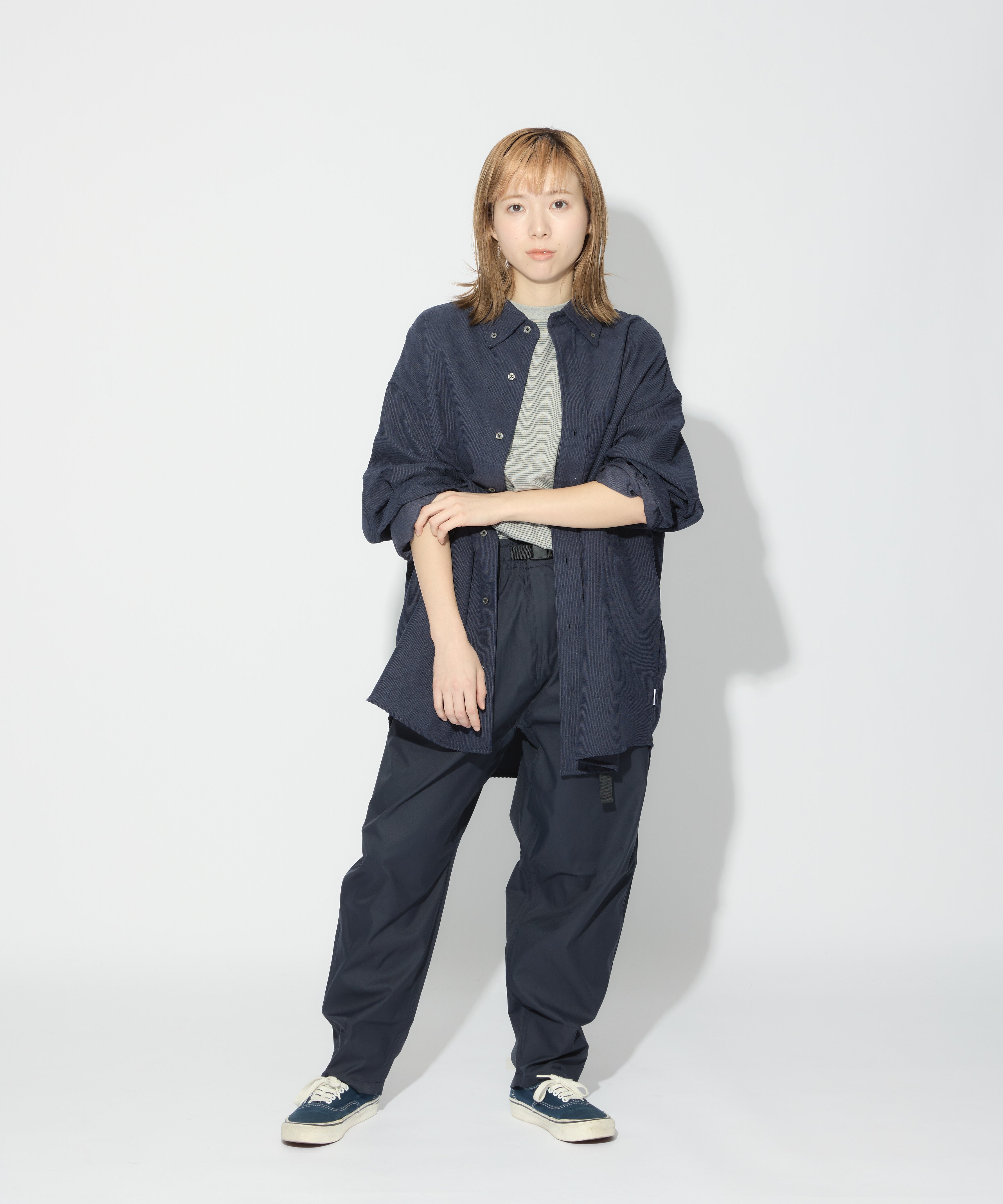 OVERSIZED CORDUROY SHIRT【NAVY】