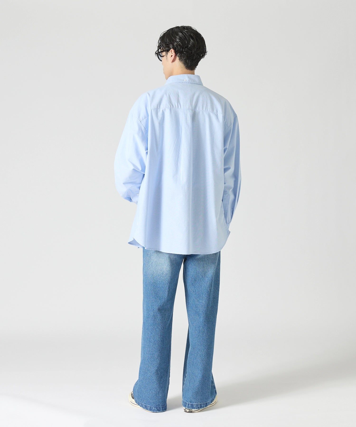 OVERSIZED B.D SHIRT【SAX】