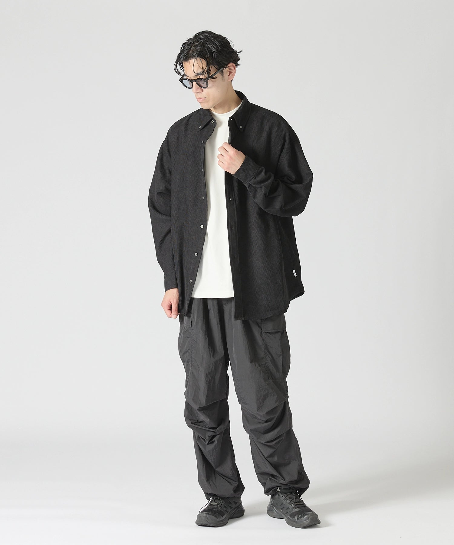 OVERSIZED CORDUROY SHIRT【BLACK】