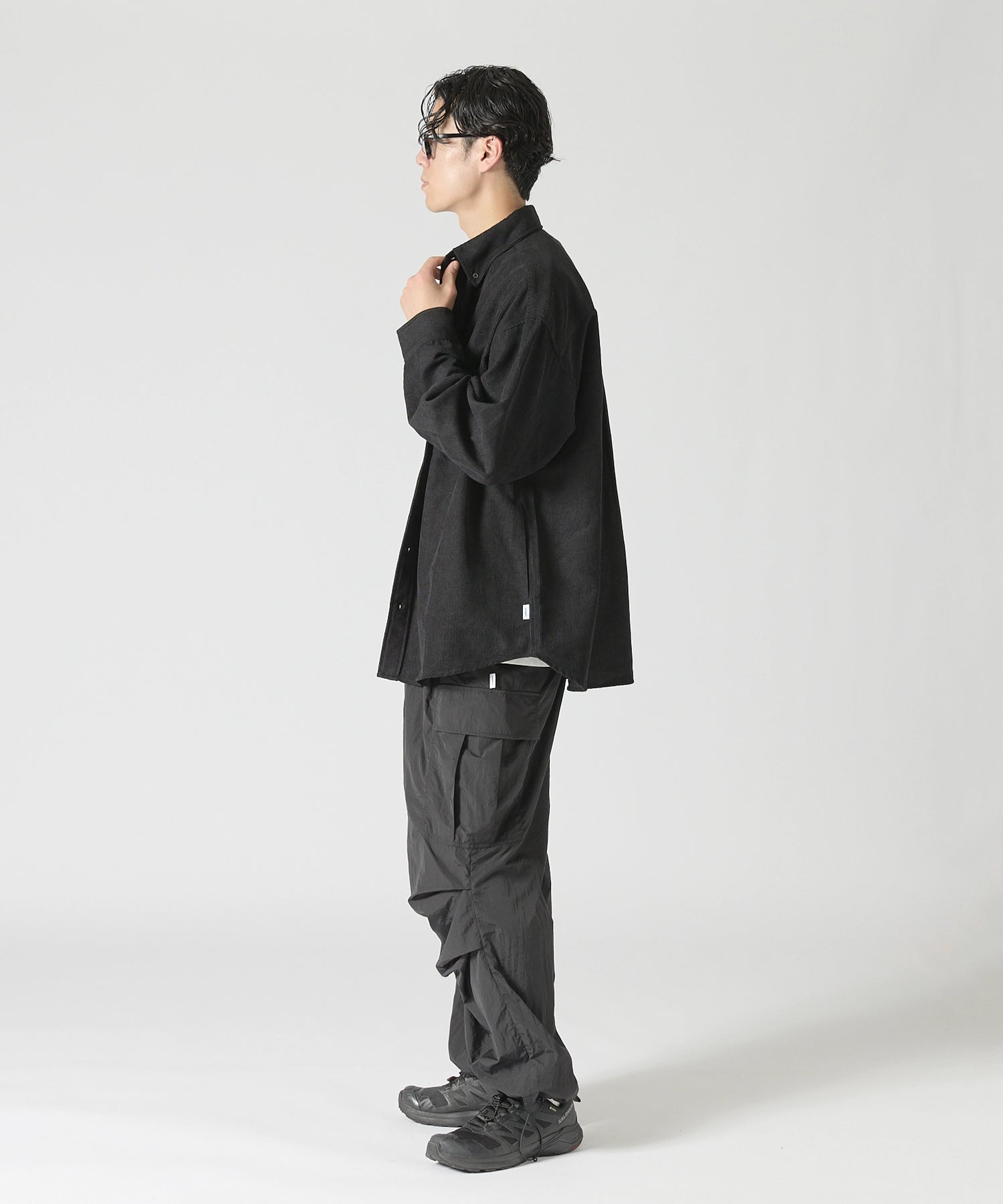 OVERSIZED CORDUROY SHIRT【BLACK】