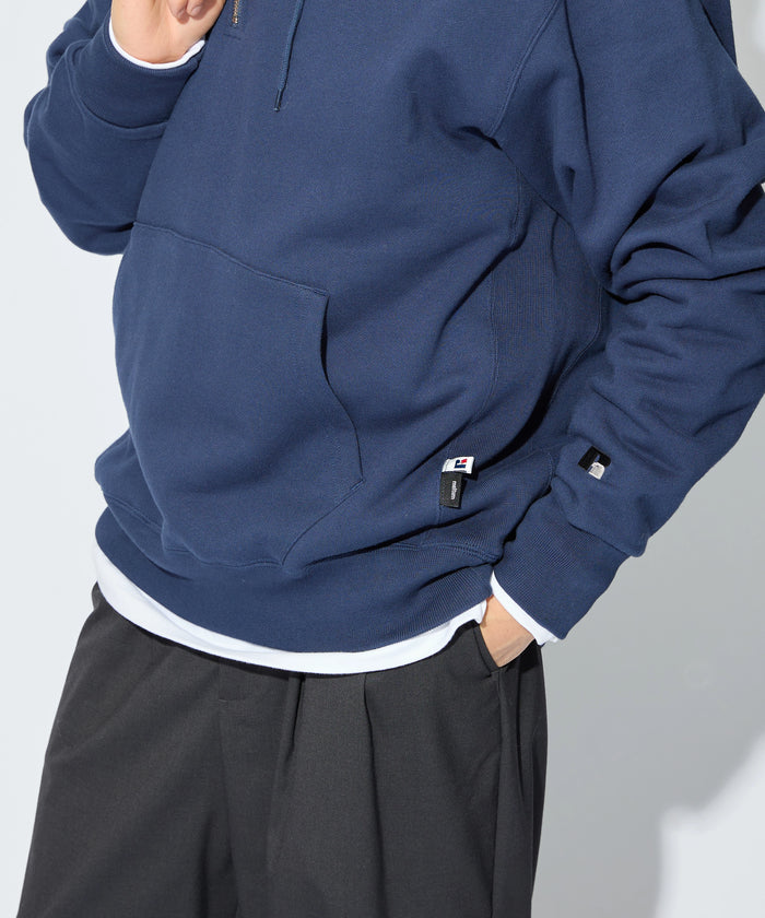 ×RUSSELL ATHLETIC "HIGH COTTON" HALFZIP SWEATHOODIE