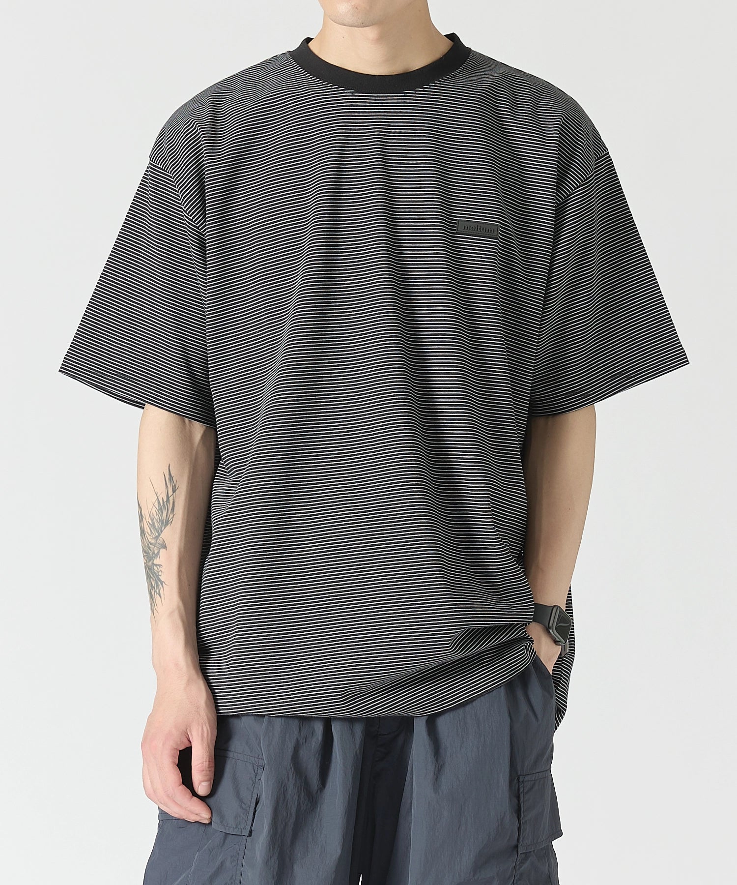 BORDER S/S T-SHIRT【BLACK】