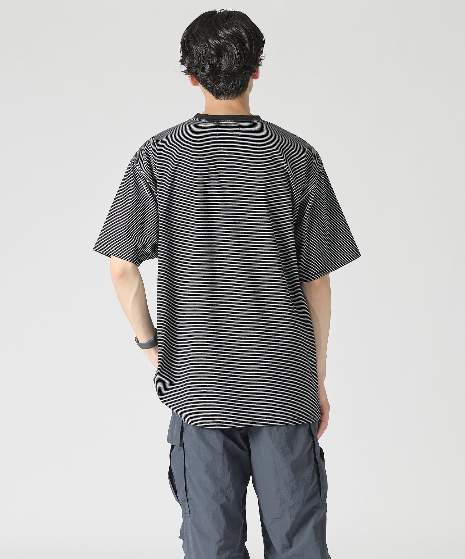 BORDER S/S T-SHIRT【BLACK】