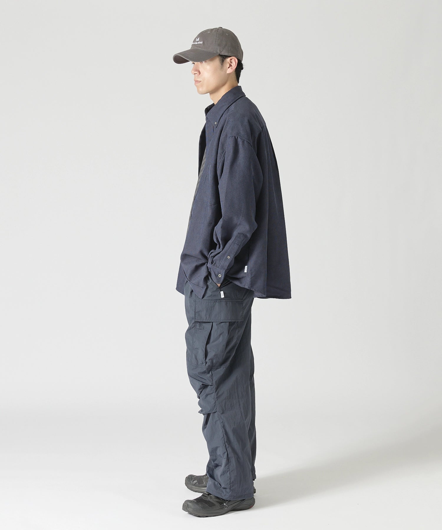 OVERSIZED CORDUROY SHIRT【NAVY】