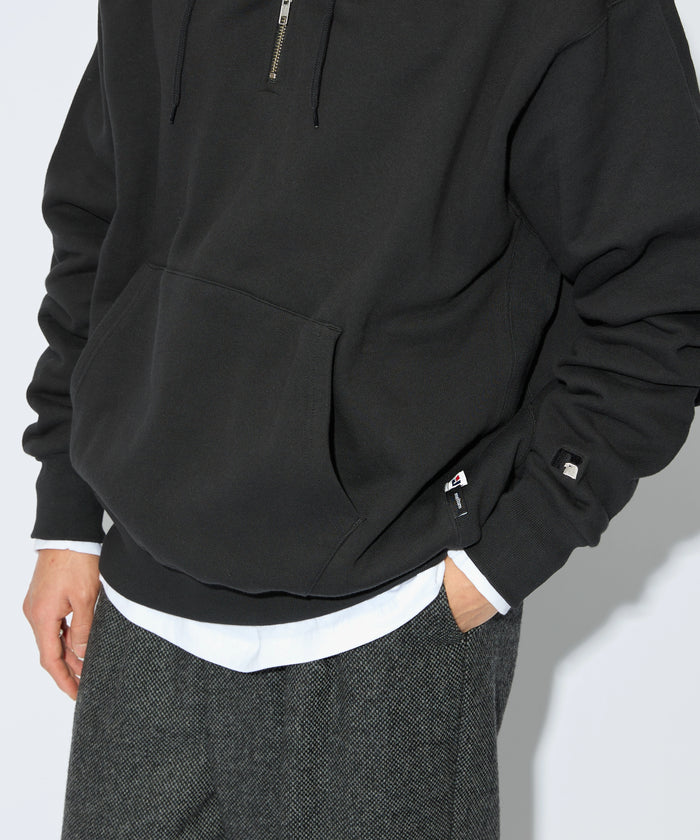 ×RUSSELL ATHLETIC "HIGH COTTON" HALFZIP SWEATHOODIE