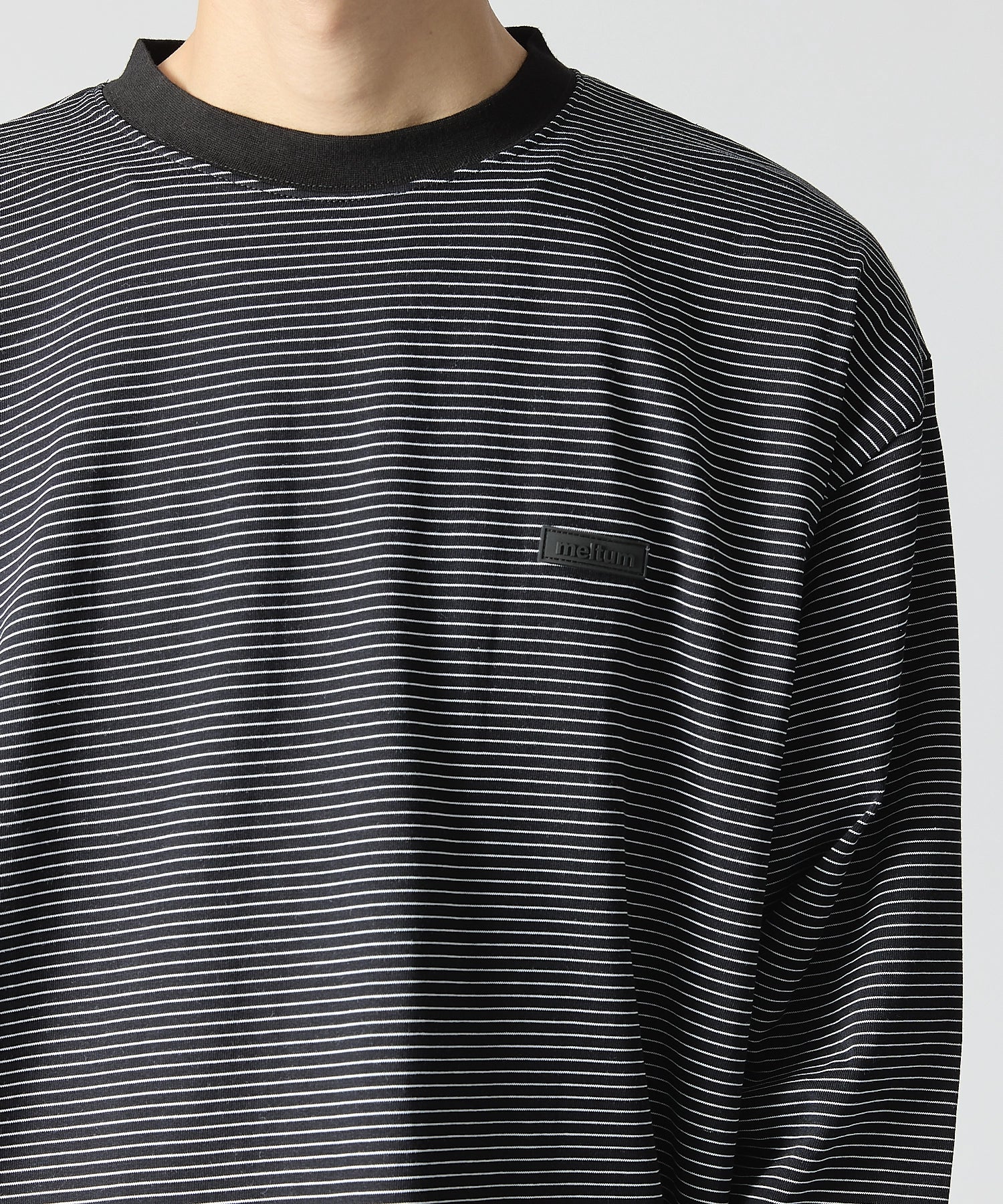 BORDER L/S T-SHIRT【BLACK】