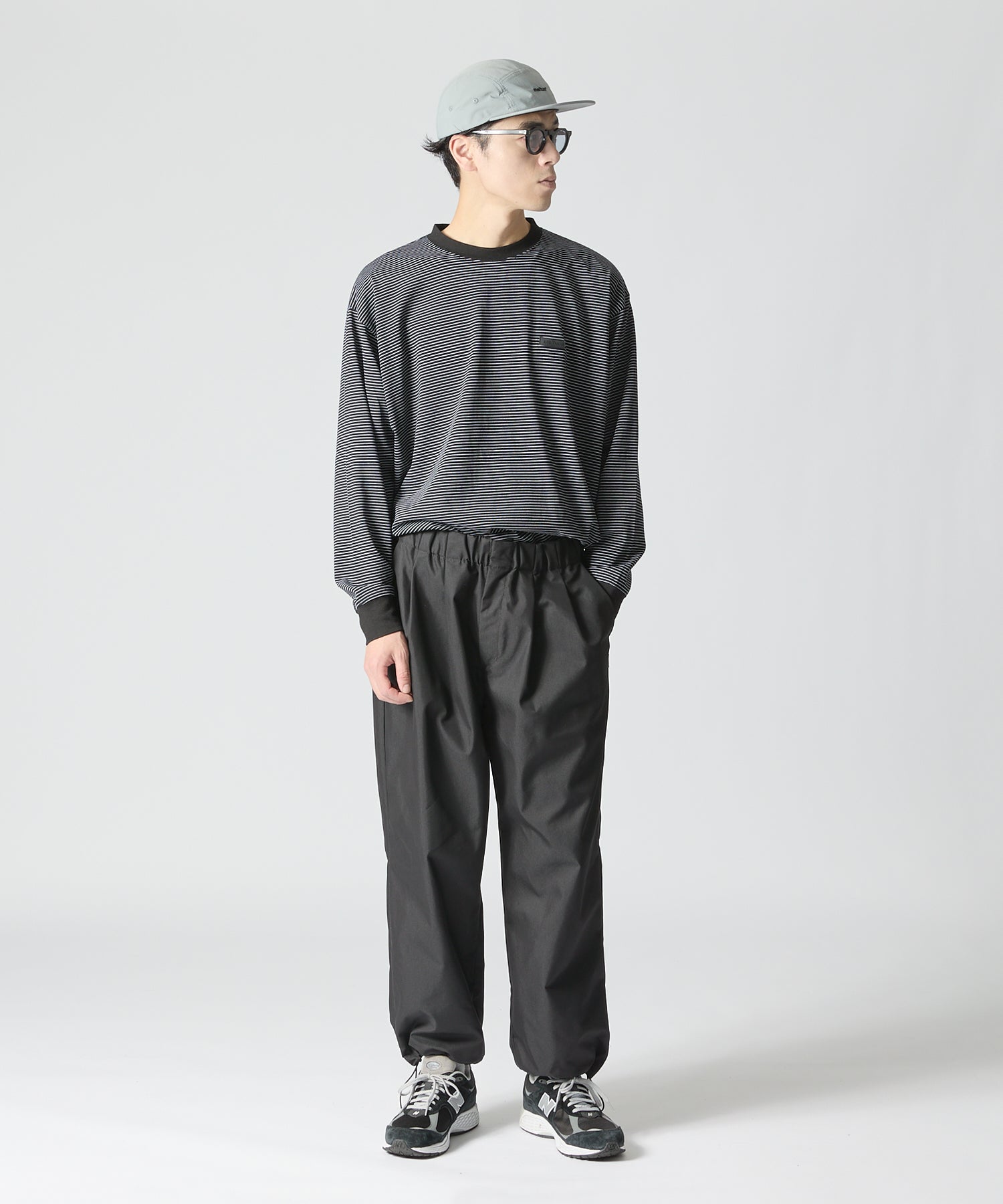 NYLON TWILL STRING PANTS