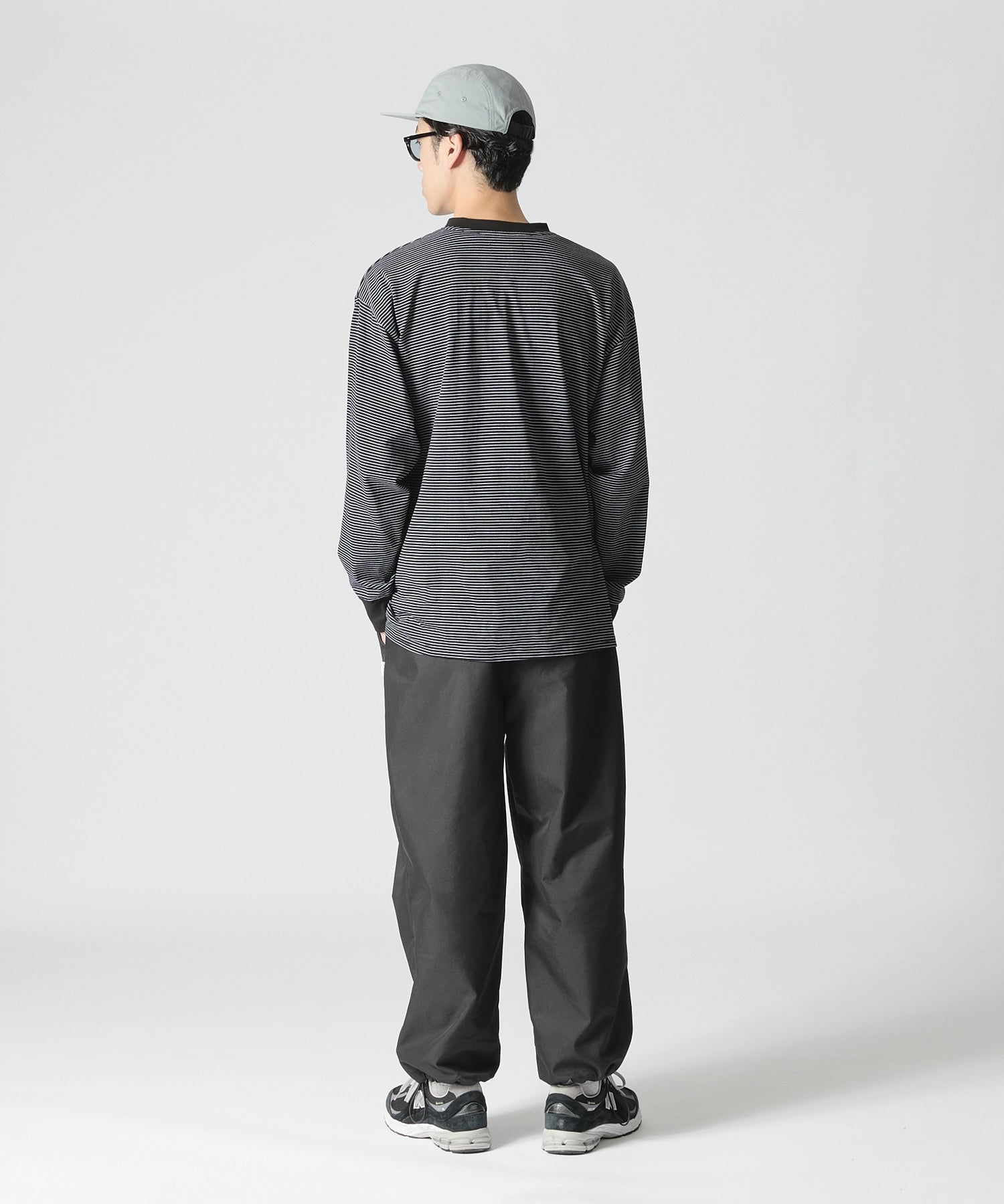 BORDER L/S T-SHIRT【BLACK】