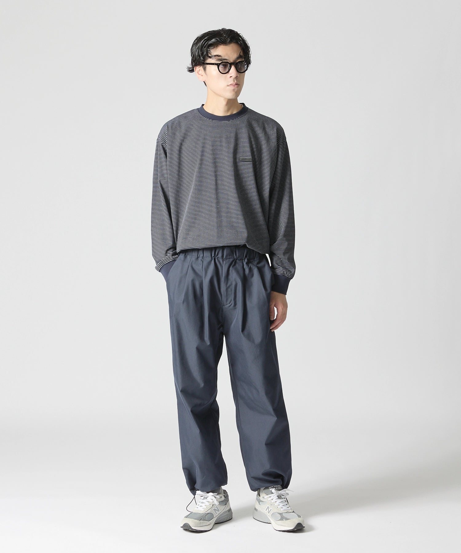 NYLON TWILL STRING PANTS【NAVY】