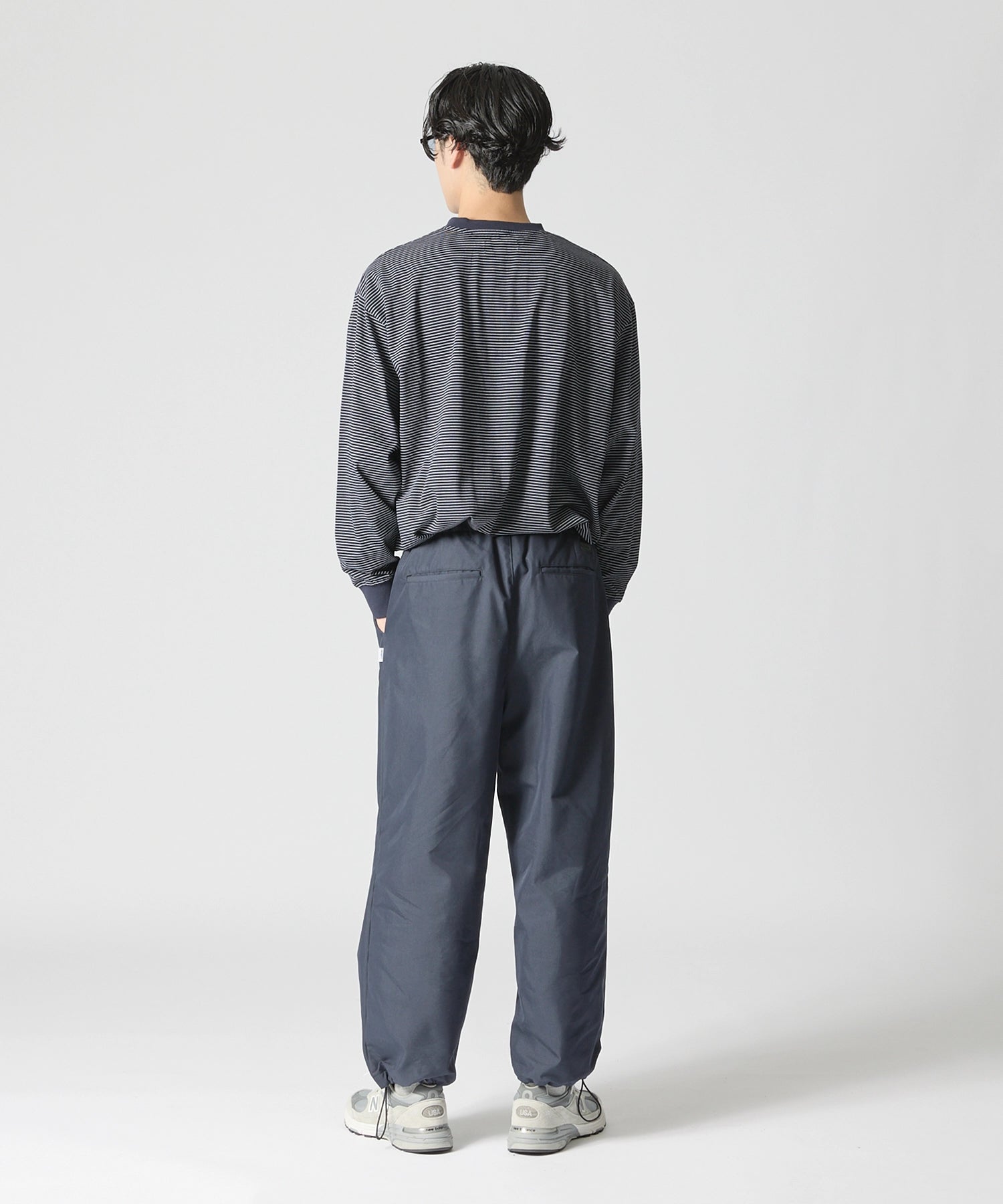 NYLON TWILL STRING PANTS【NAVY】