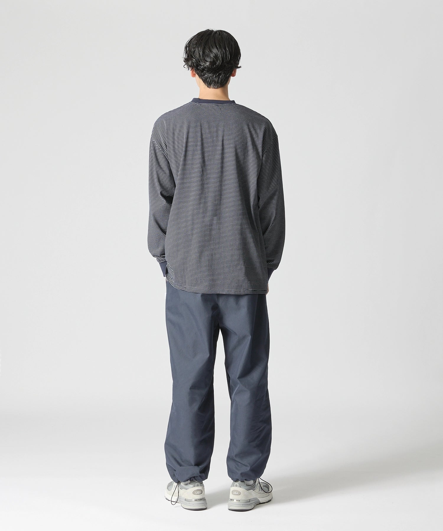 BORDER L/S T-SHIRT【NAVY】