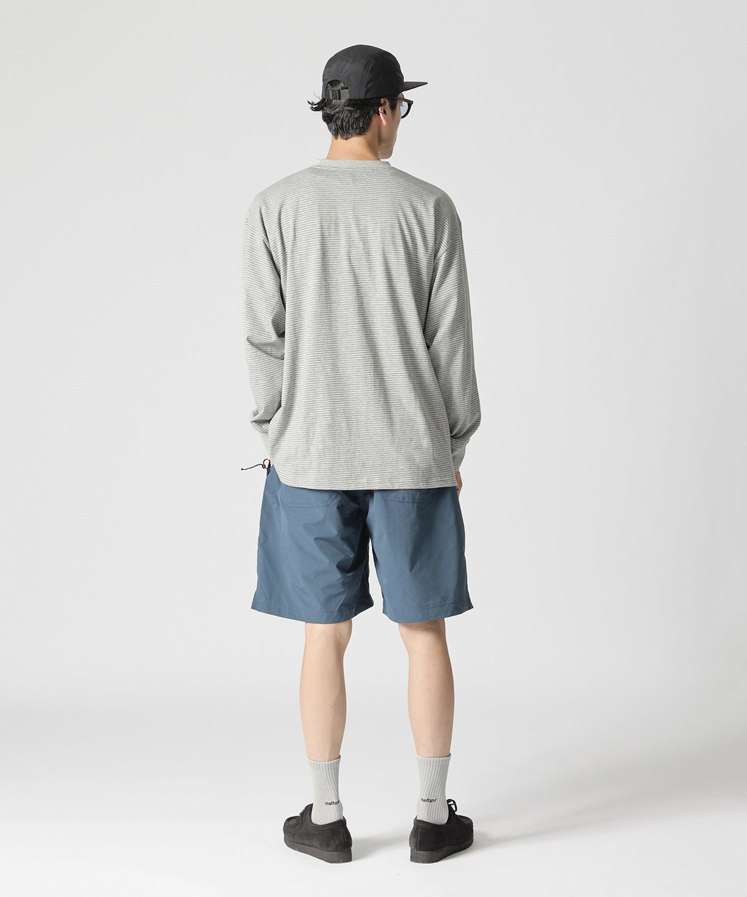 BORDER L/S T-SHIRT【GREY】