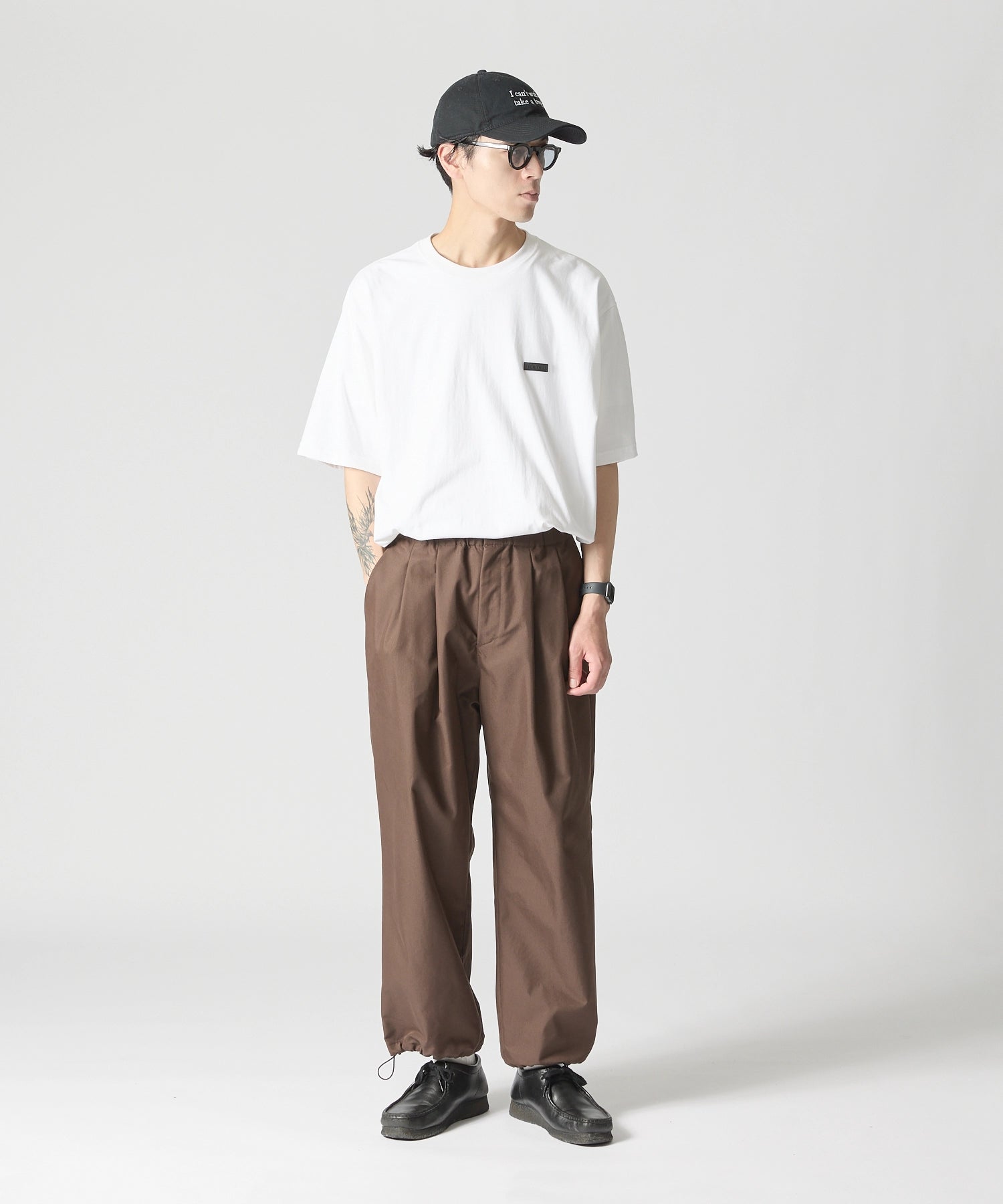 NYLON TWILL STRING PANTS【BROWN】