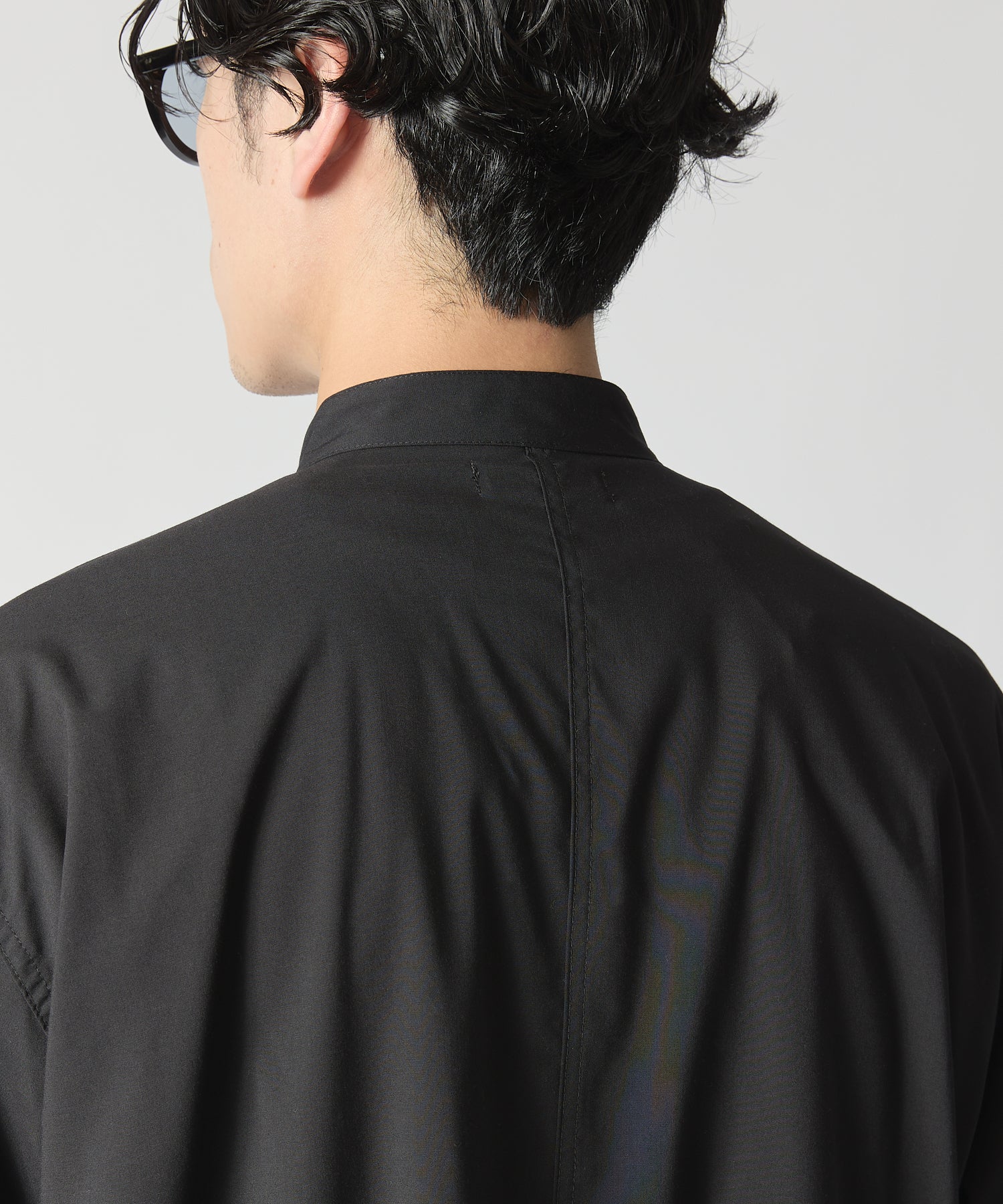 RAYON BAND COLLAR SHIRT