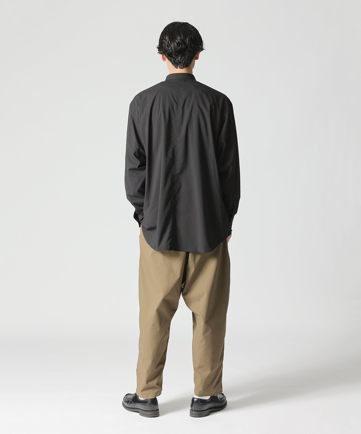 RAYON BAND COLLAR SHIRT