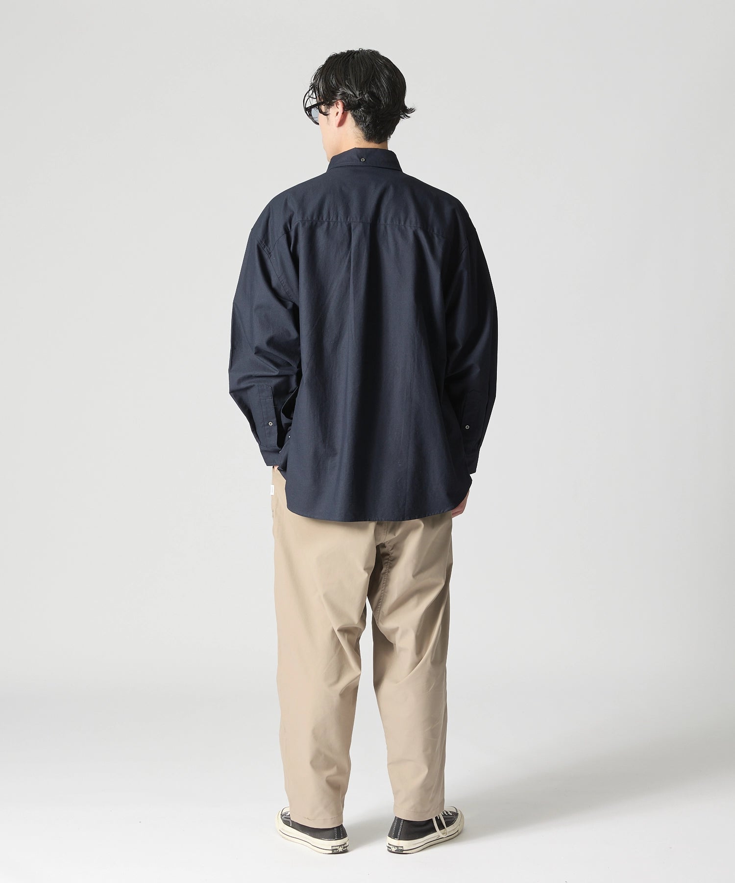 OVERSIZED B.D SHIRT【NAVY】