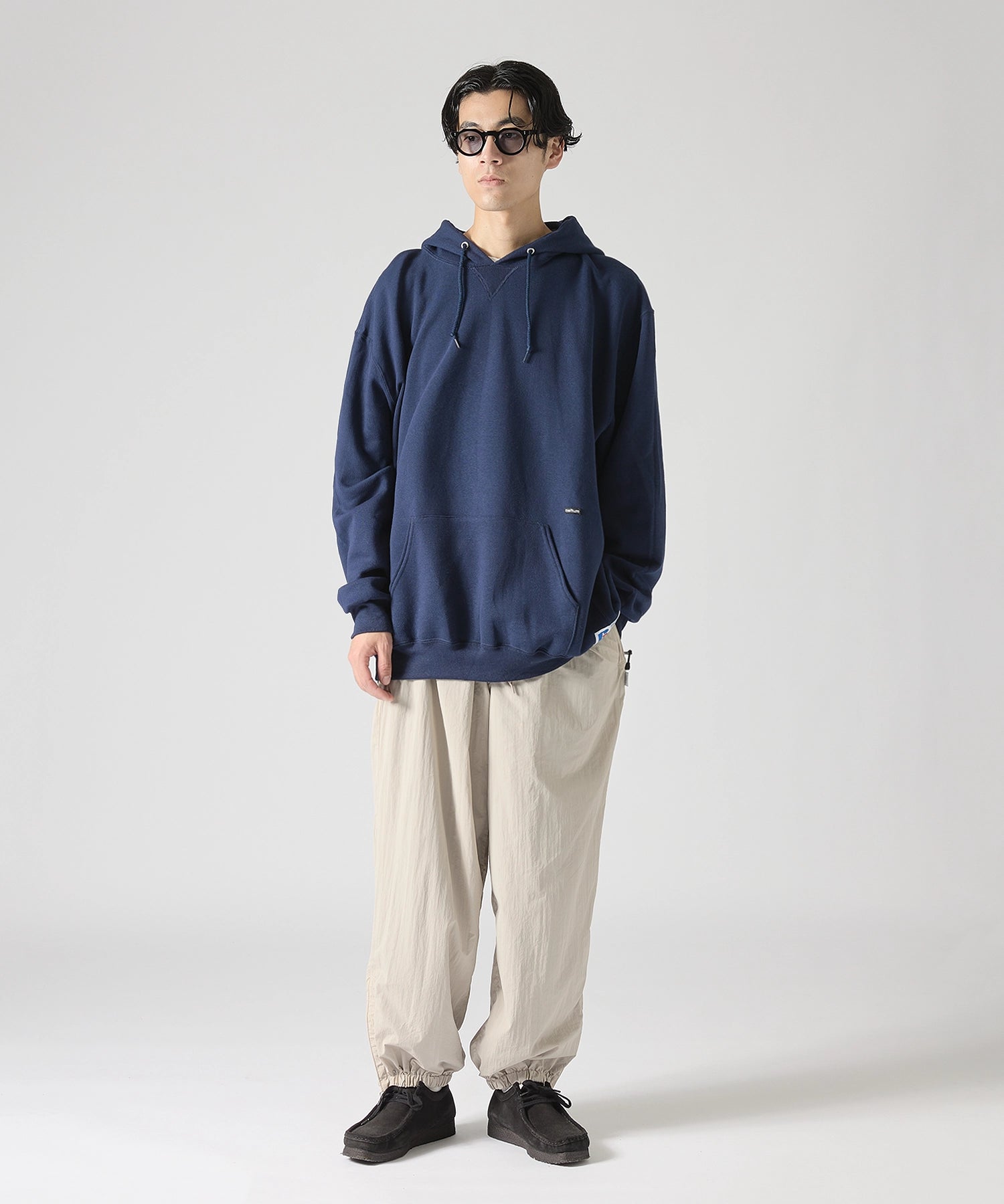 ×RUSSELL ATHLETIC STANDARD SWEAT HOODIE【NAVY】