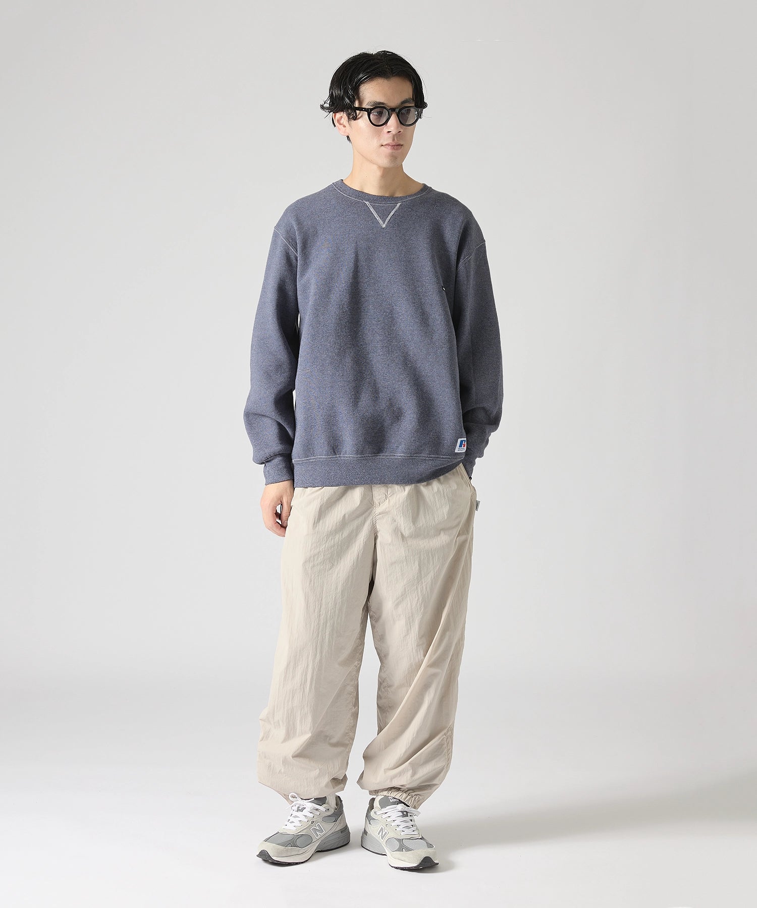 ×RUSSELL ATHLETIC STANDARD CREWNECK SWEAT OVERDYE【CHARCOAL】