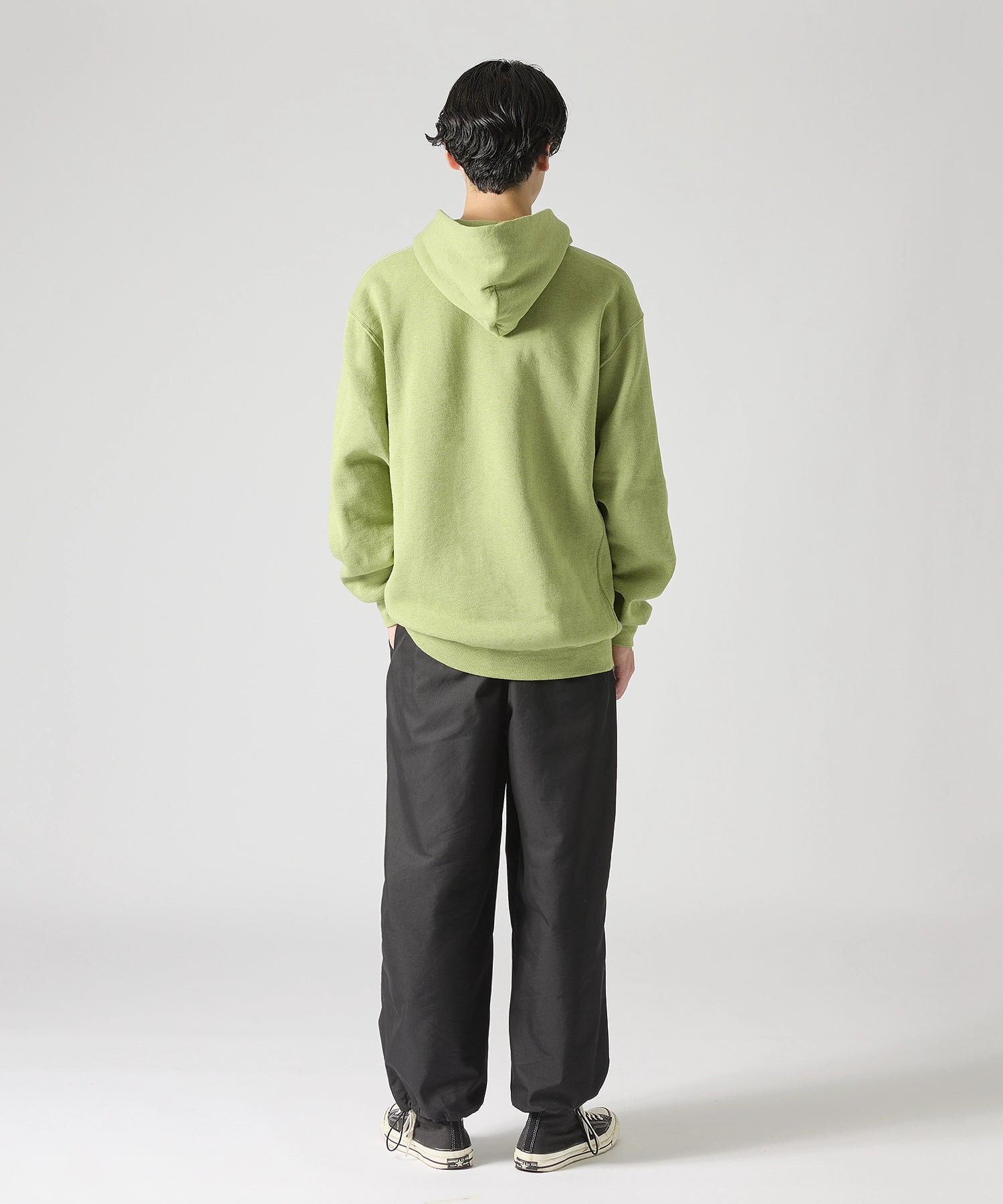 ×RUSSELL ATHLETIC STANDARD SWEAT HOODIE OVERDYE【GREEN】