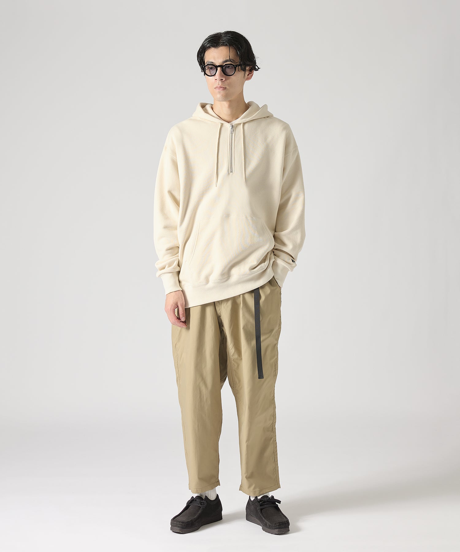 meltum × RUSSELL ATHLETIC HALFZIP SWEATHOODIE