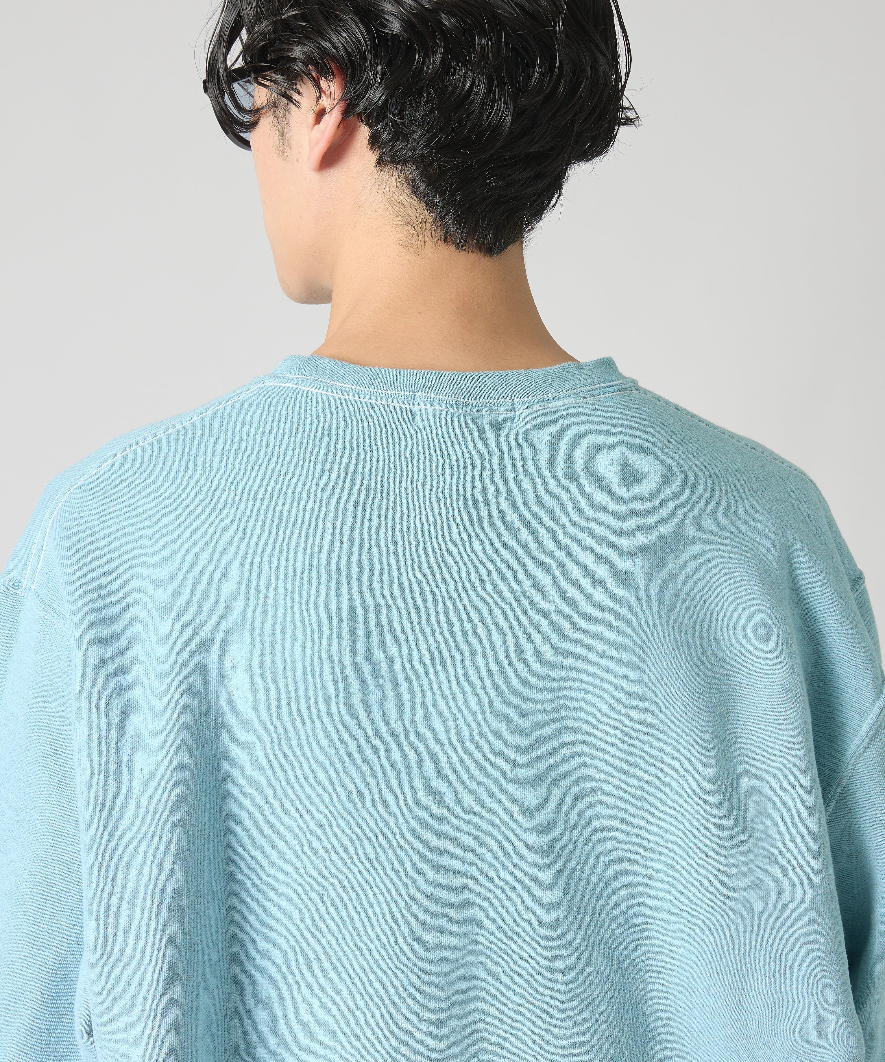 ×RUSSELL ATHLETIC STANDARD CREWNECK SWEAT OVERDYE【SAX】