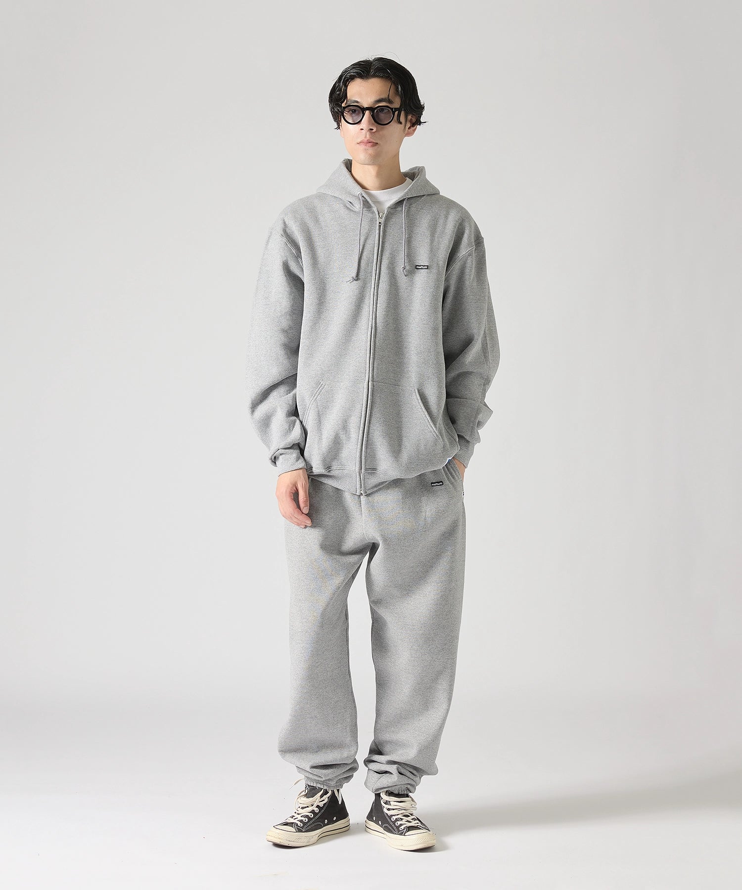 ×RUSSELL ATHLETIC STANDARD ZIP HOODIE [GREY]