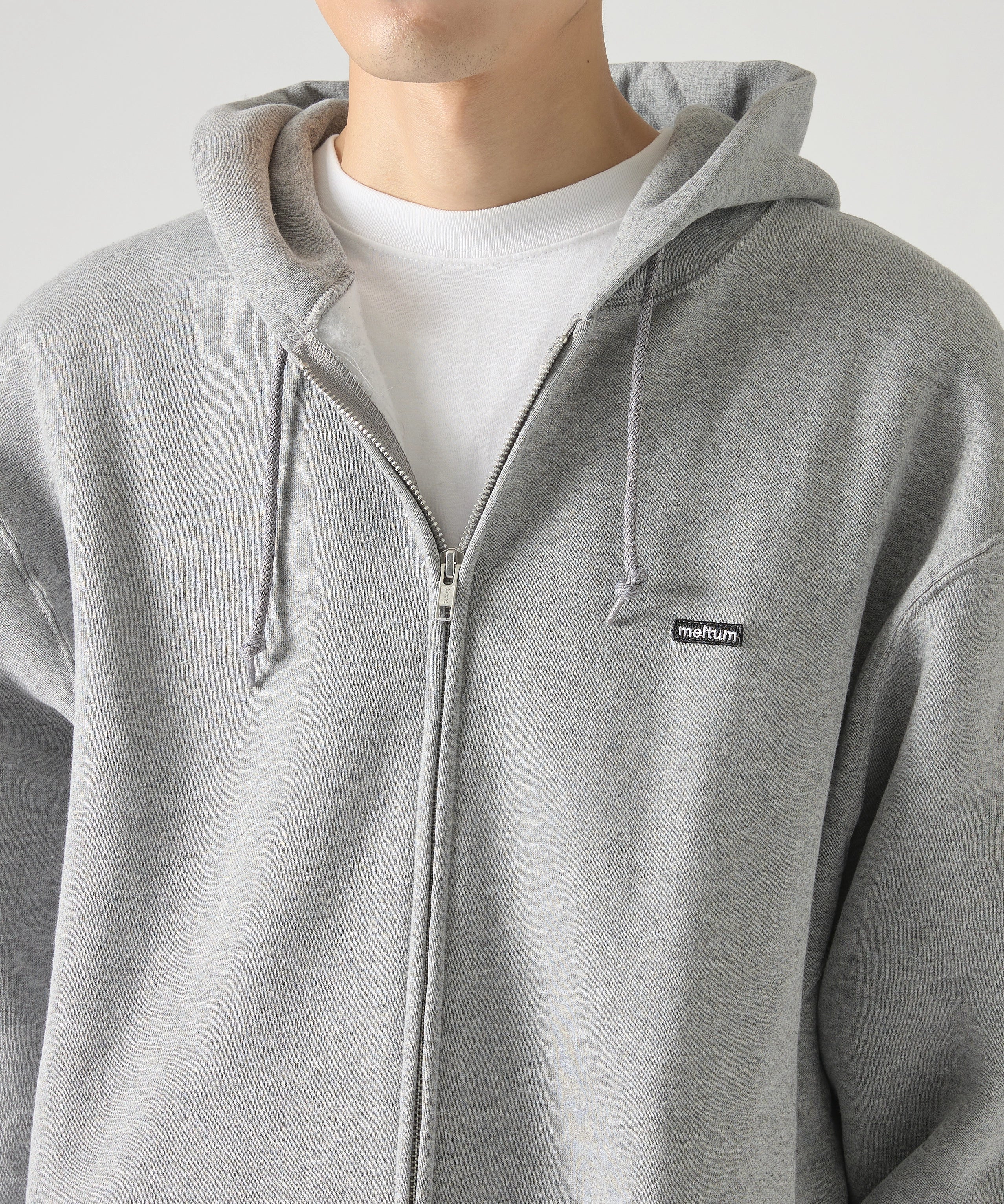 ×RUSSELL ATHLETIC STANDARD ZIP HOODIE [GREY]