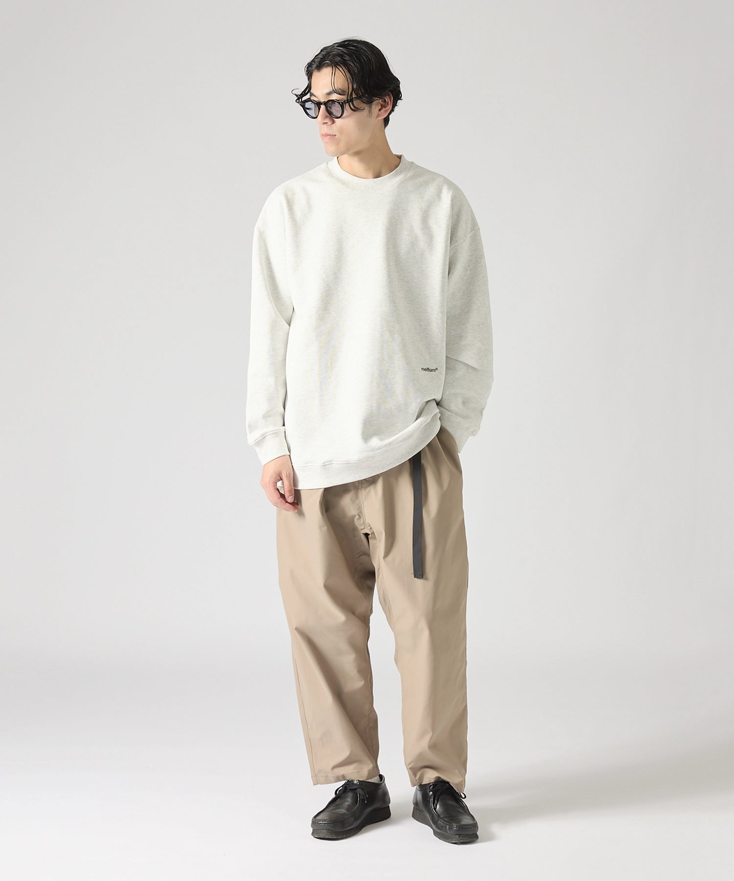 US COTTON HEAVEY SWEAT CREW【ASH】