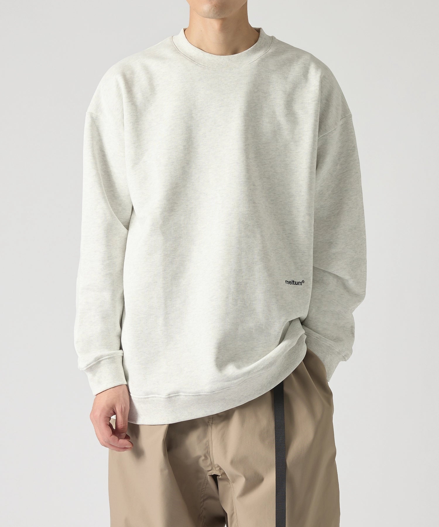 US COTTON HEAVEY SWEAT CREW【ASH】