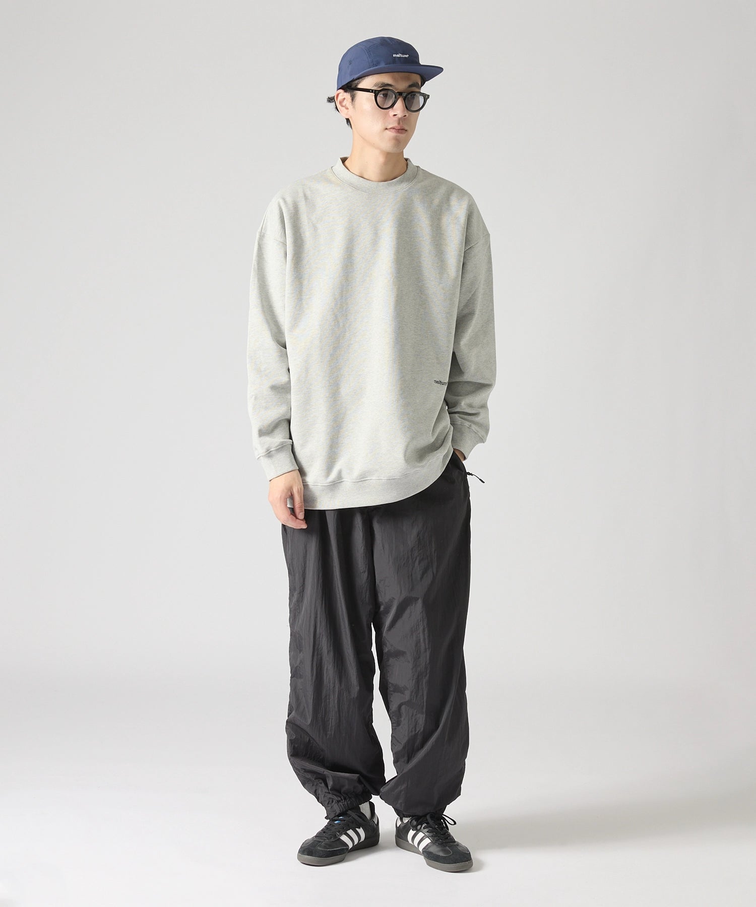 US COTTON HEAVEY SWEAT CREW【GREY】