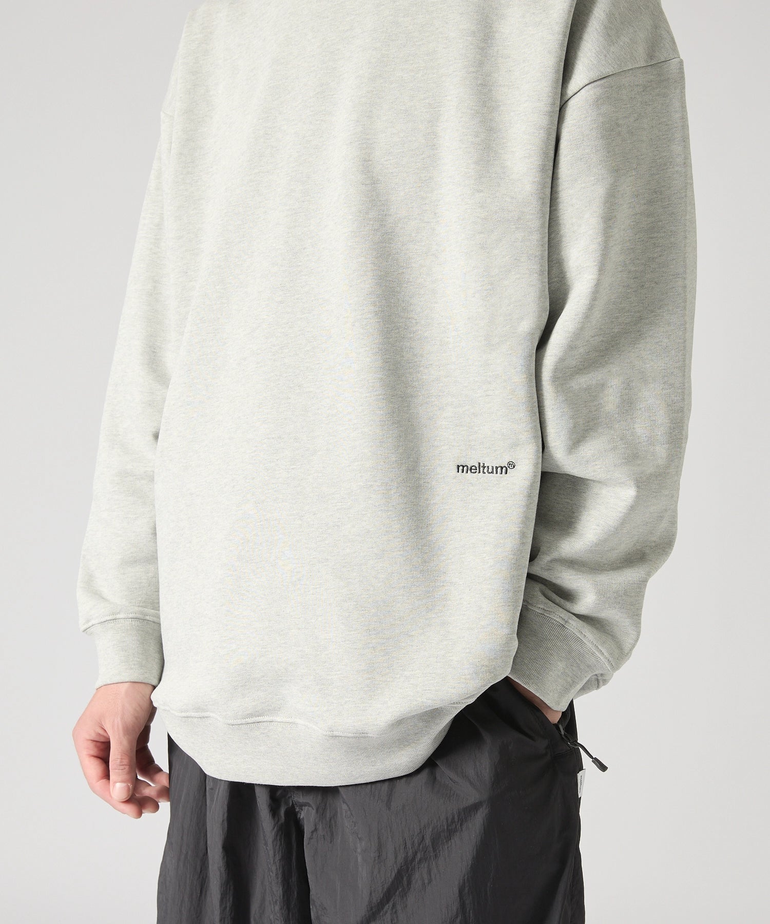 US COTTON HEAVEY SWEAT CREW【GREY】