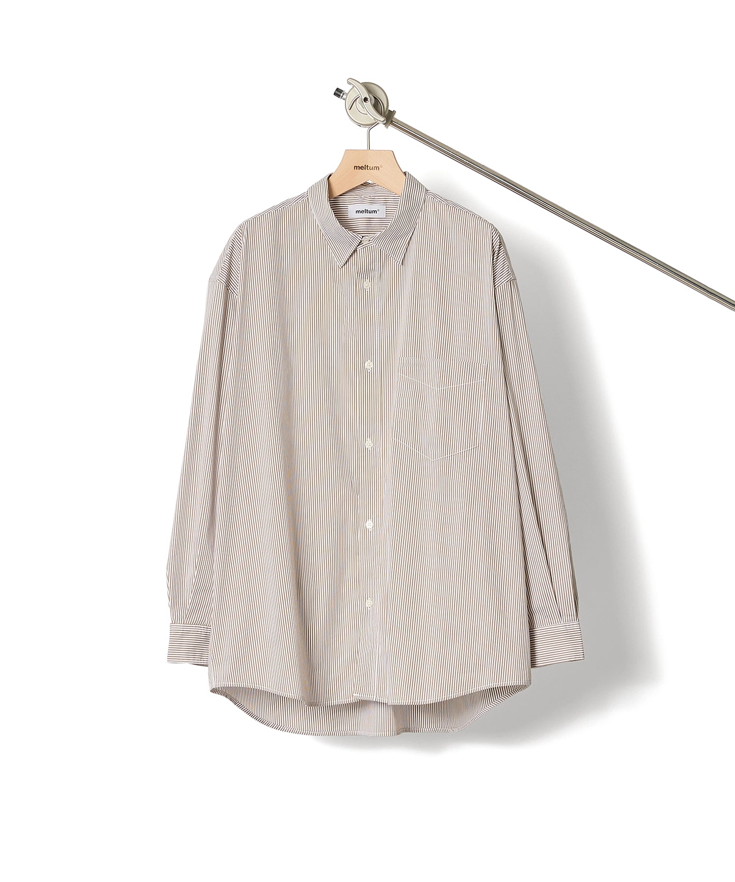 LOOSE STRIPE SHIRT L/S【BEIGE】