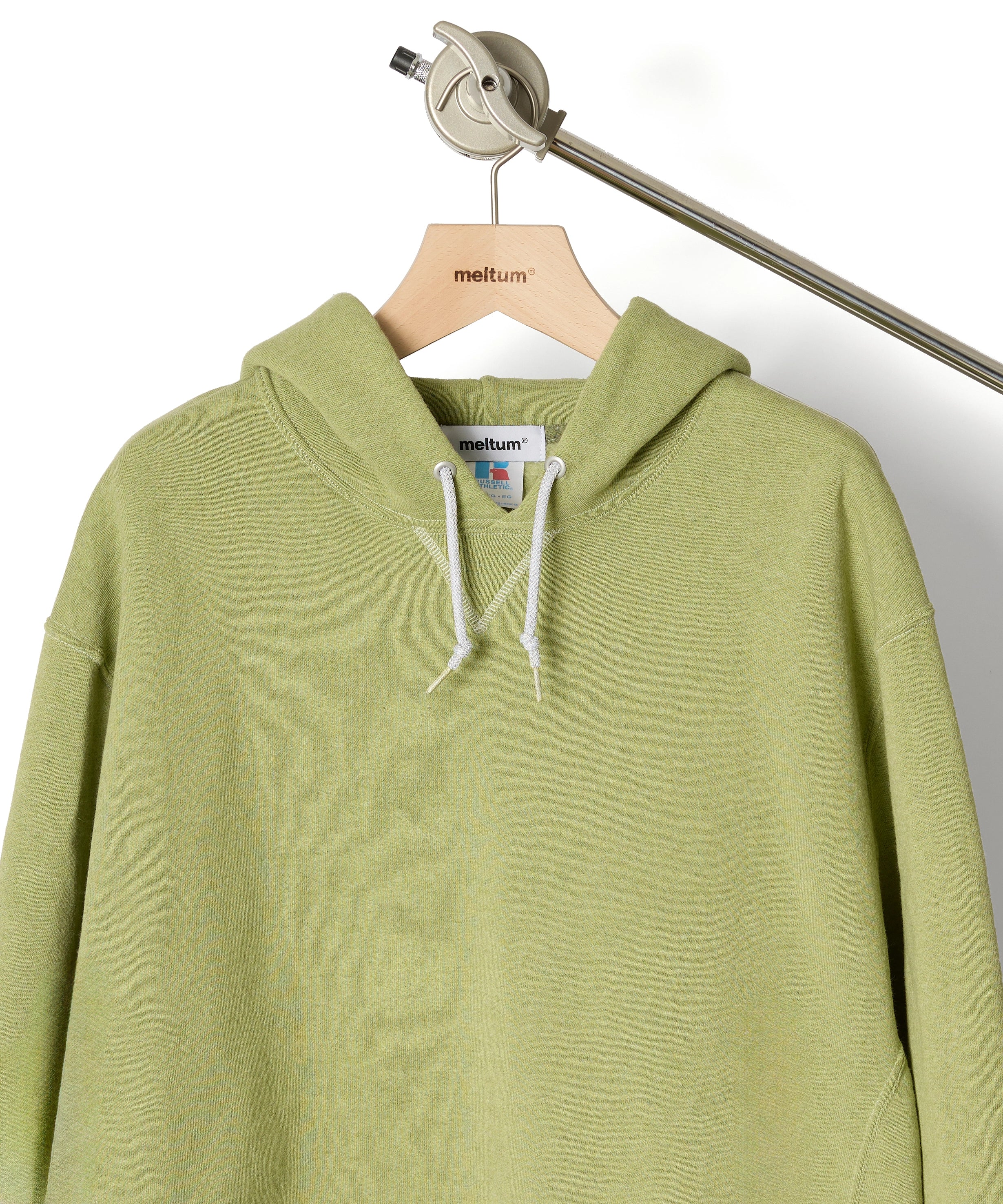 ×RUSSELL ATHLETIC STANDARD SWEAT HOODIE OVERDYE【GREEN】