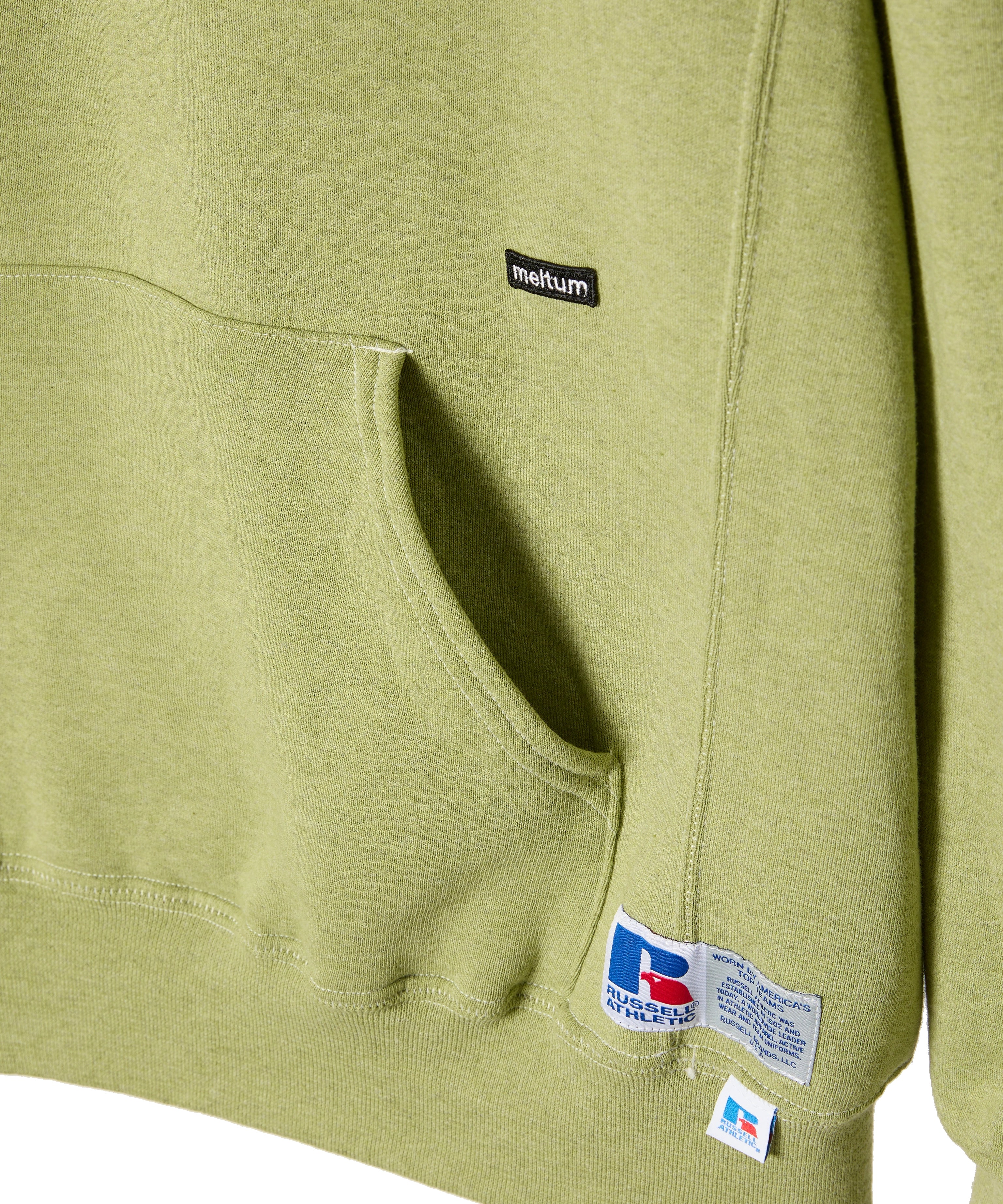 ×RUSSELL ATHLETIC STANDARD SWEAT HOODIE OVERDYE【GREEN】