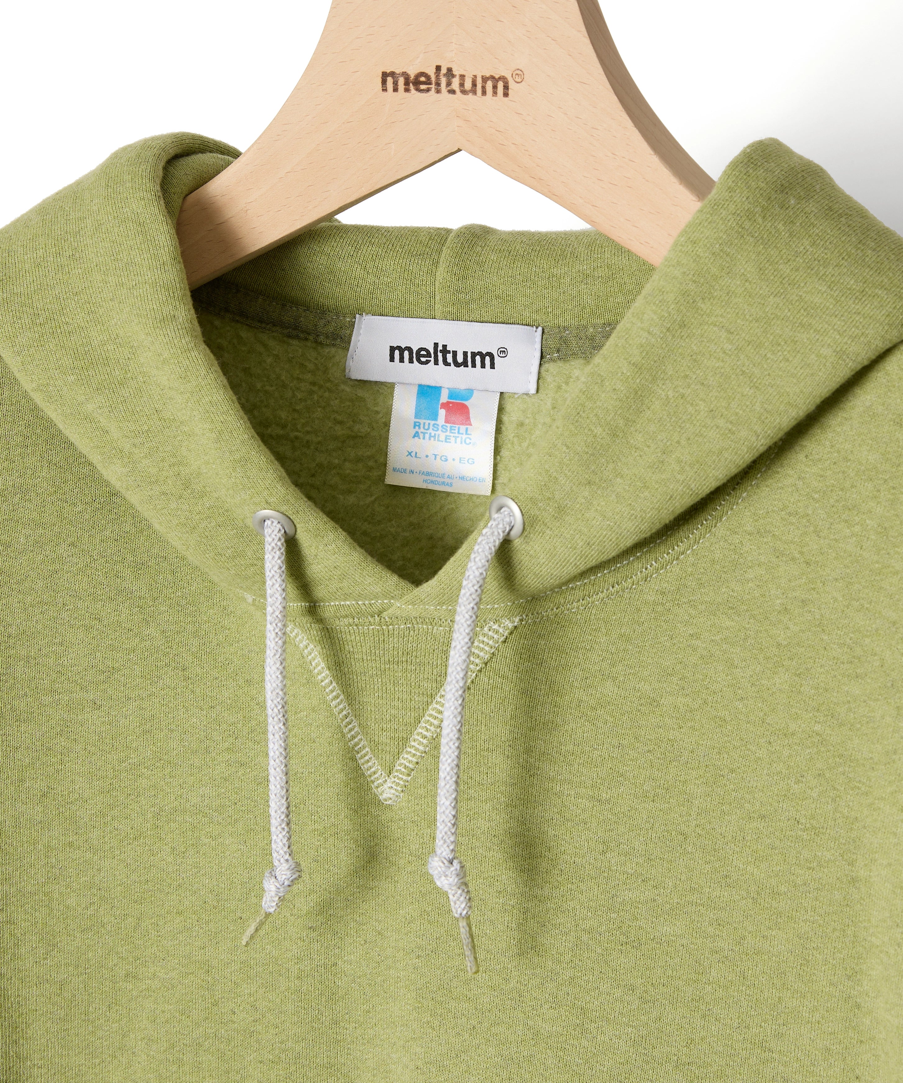 ×RUSSELL ATHLETIC STANDARD SWEAT HOODIE OVERDYE【GREEN】