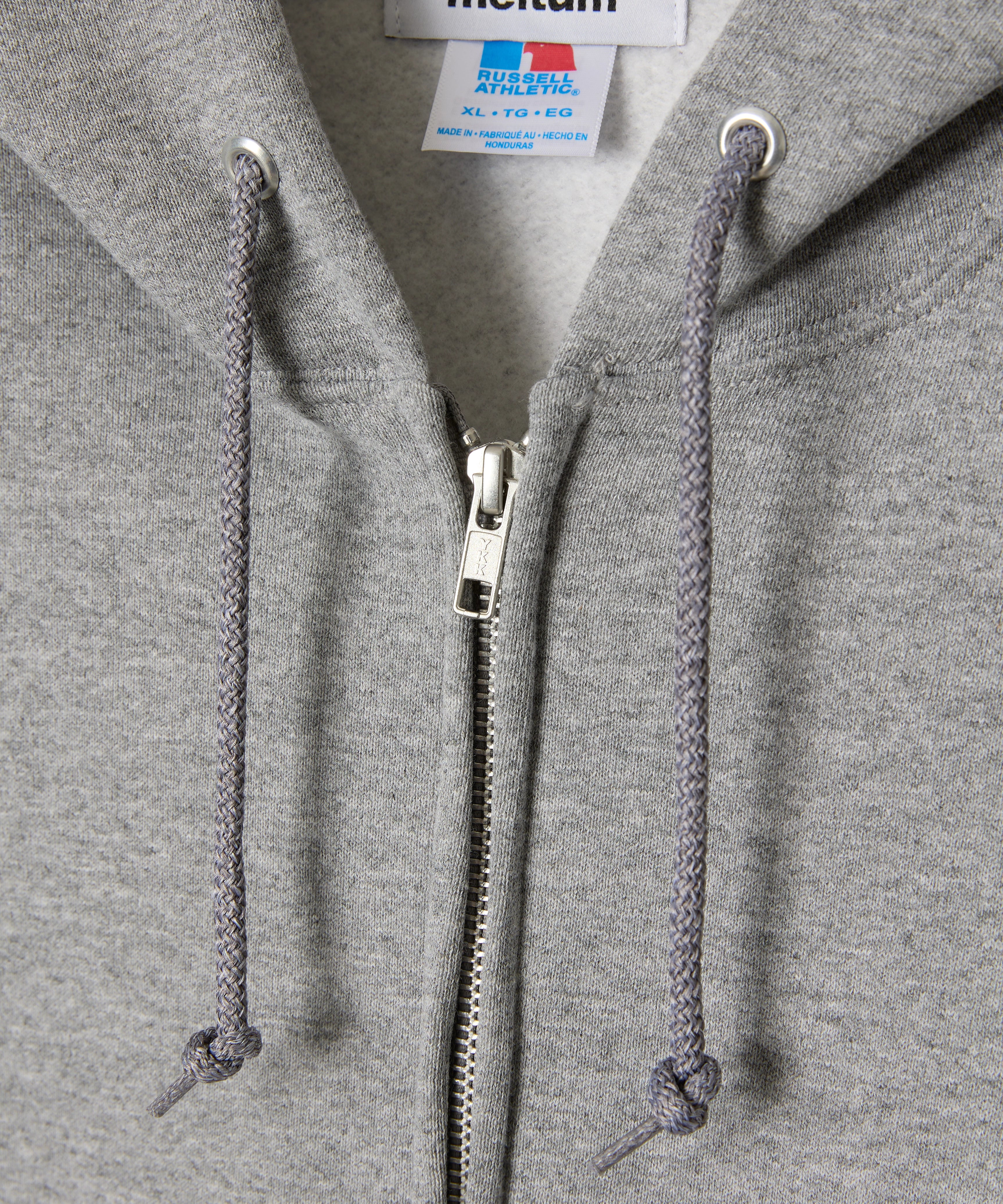 ×RUSSELL ATHLETIC STANDARD ZIP HOODIE [GREY]